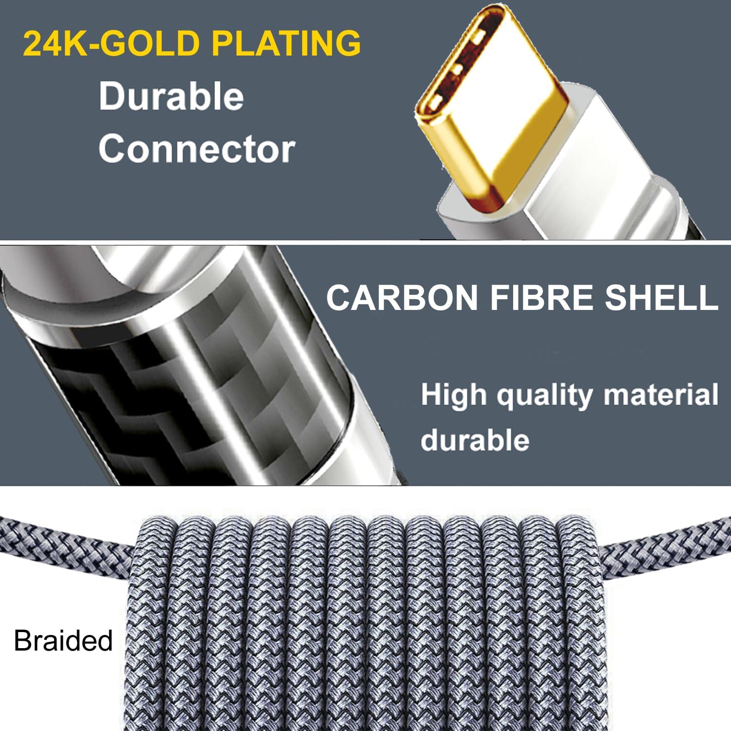 Cable USB Tipo C 1.83M Yotetion 4K 240W Carga Rápida