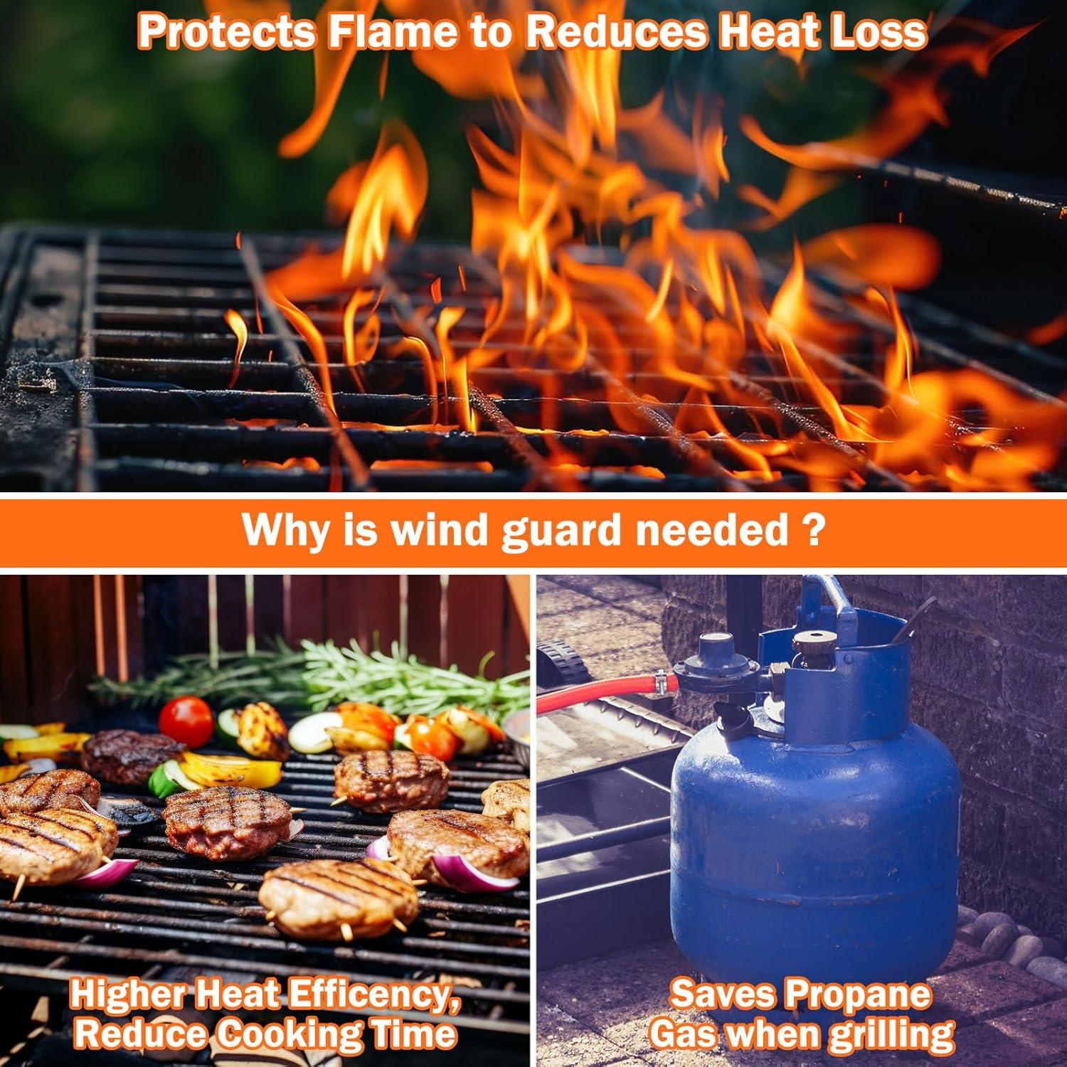 Protector de Viento Magnético Demao para Plancha 17" Acero Inoxidable