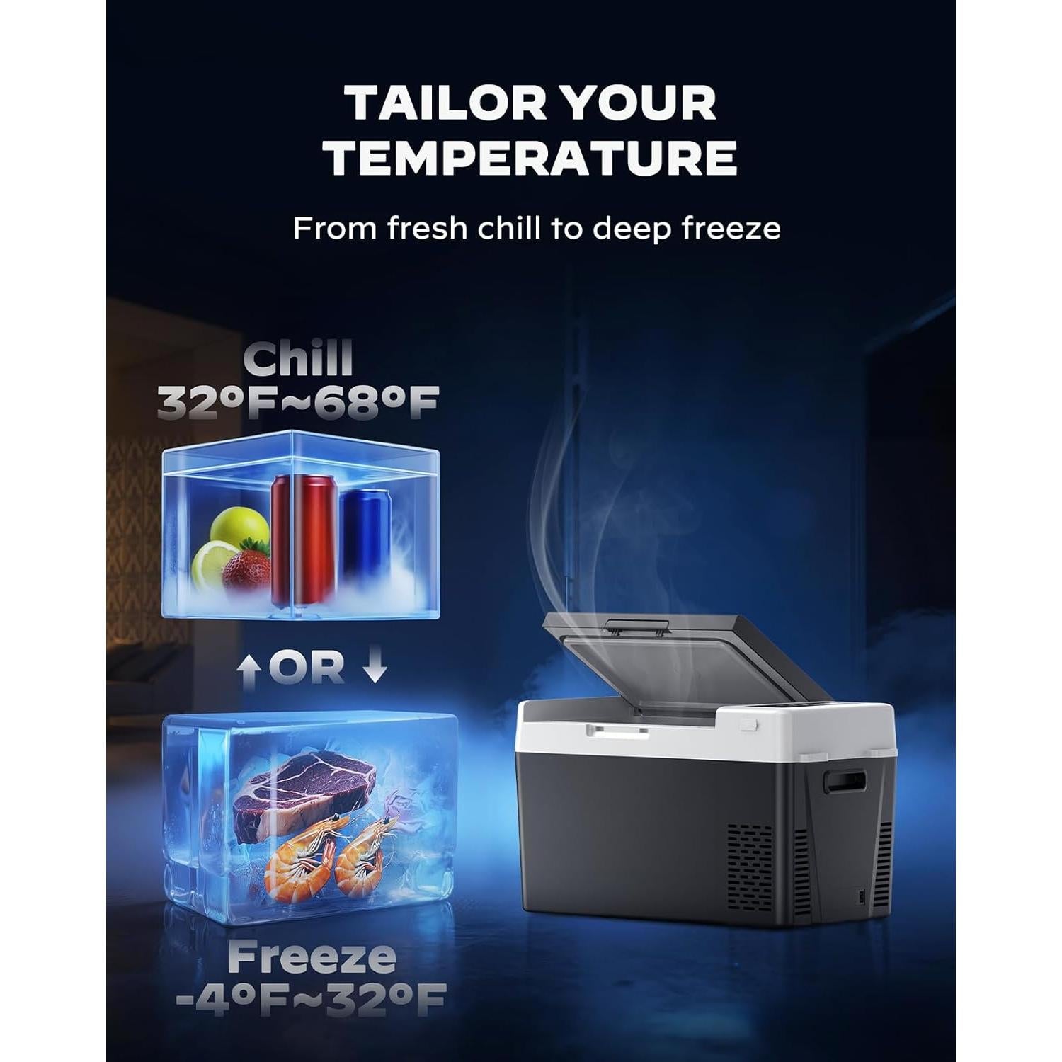 Nevera de Coche Marsail 25QT 12V -20°C a 20°C Portátil