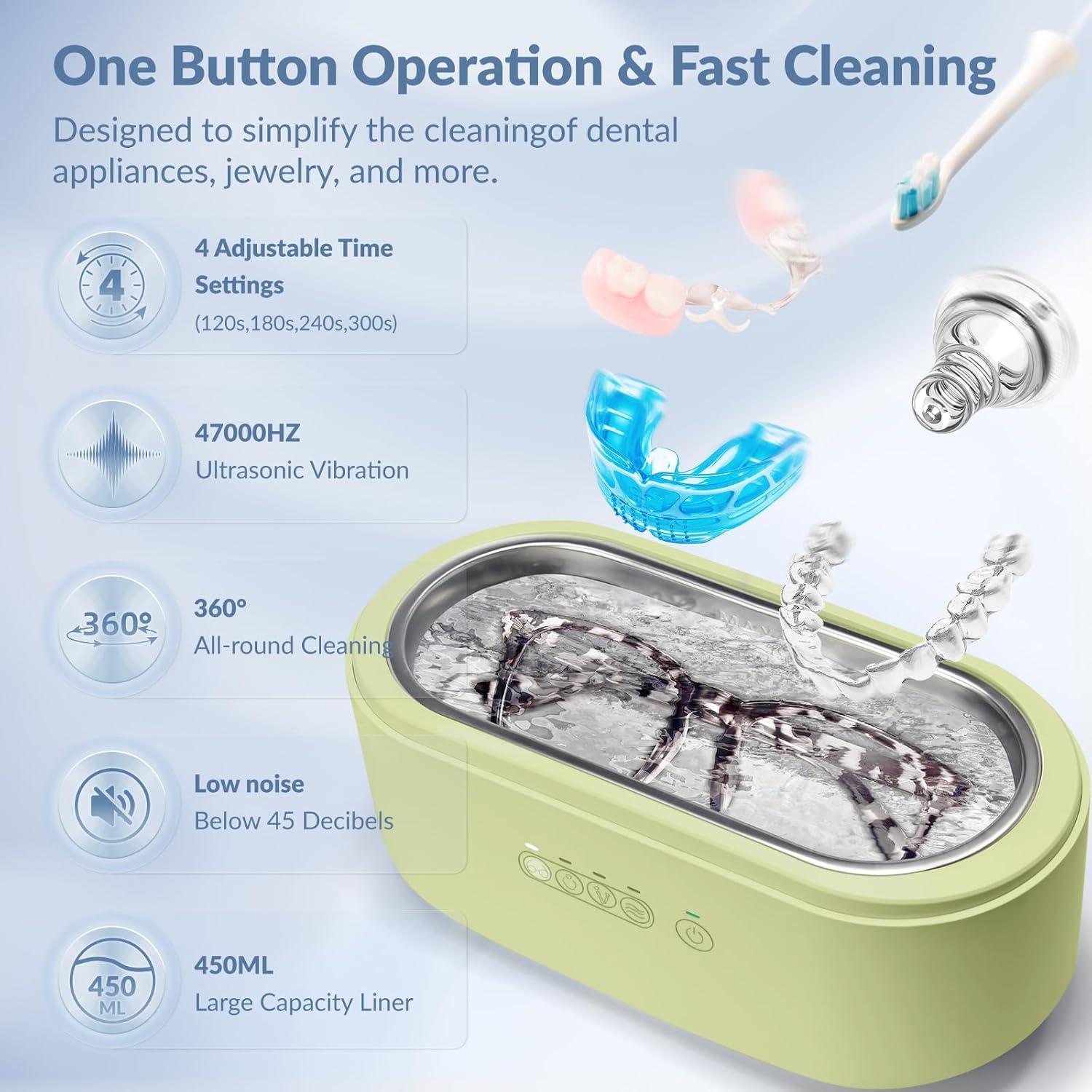 Limpiador Ultrasónico KRX 450ml para Dentaduras y Retenedores