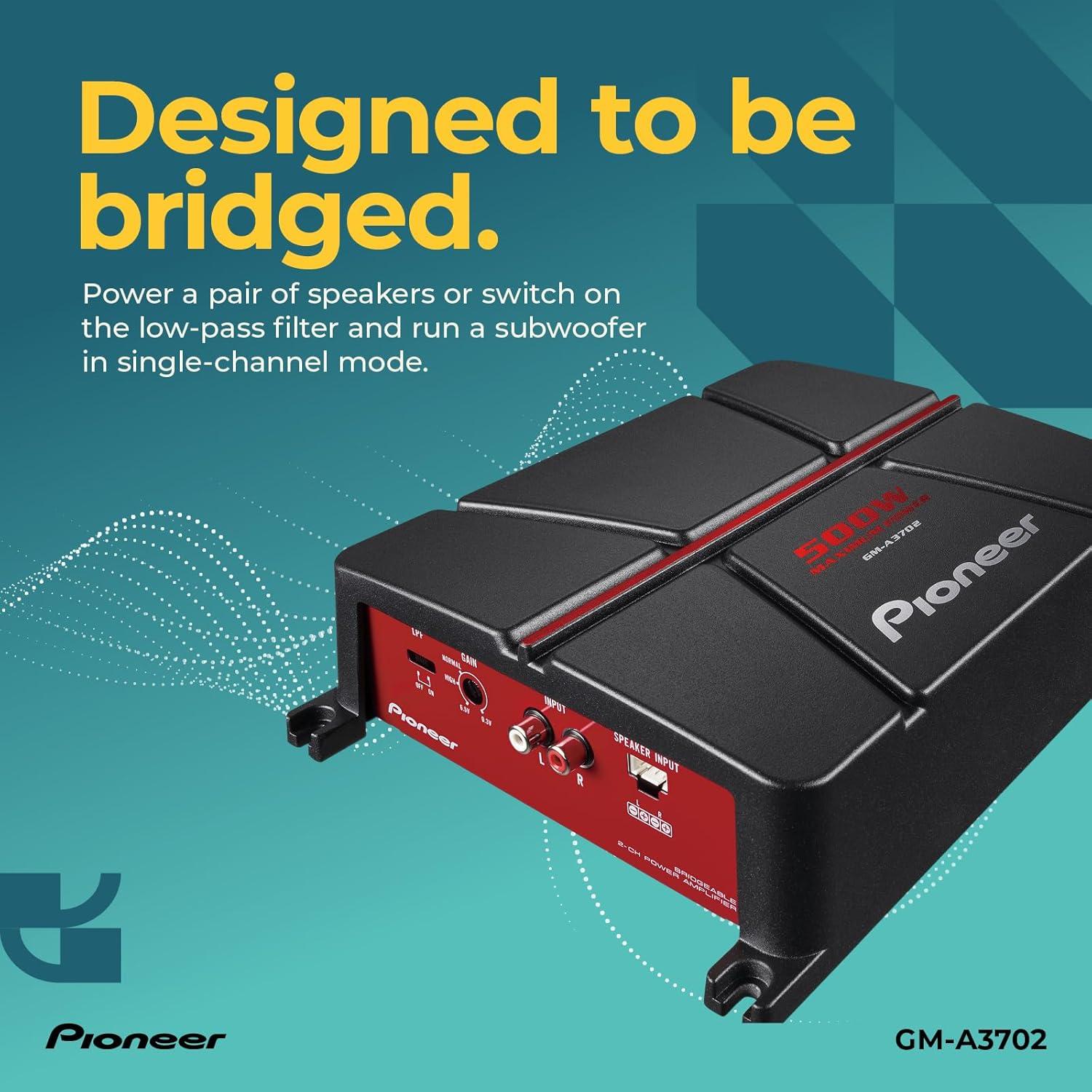 Amplificador Pioneer GM-A3702 2 Canales 500W Clase AB