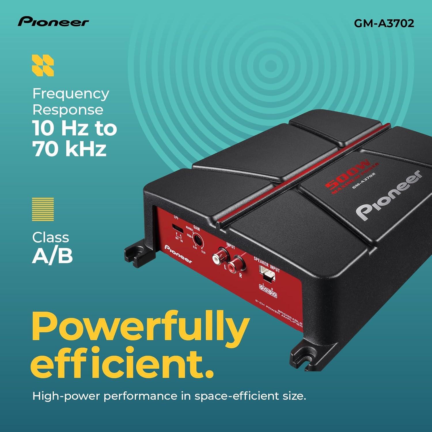 Amplificador Pioneer GM-A3702 2 Canales 500W Clase AB