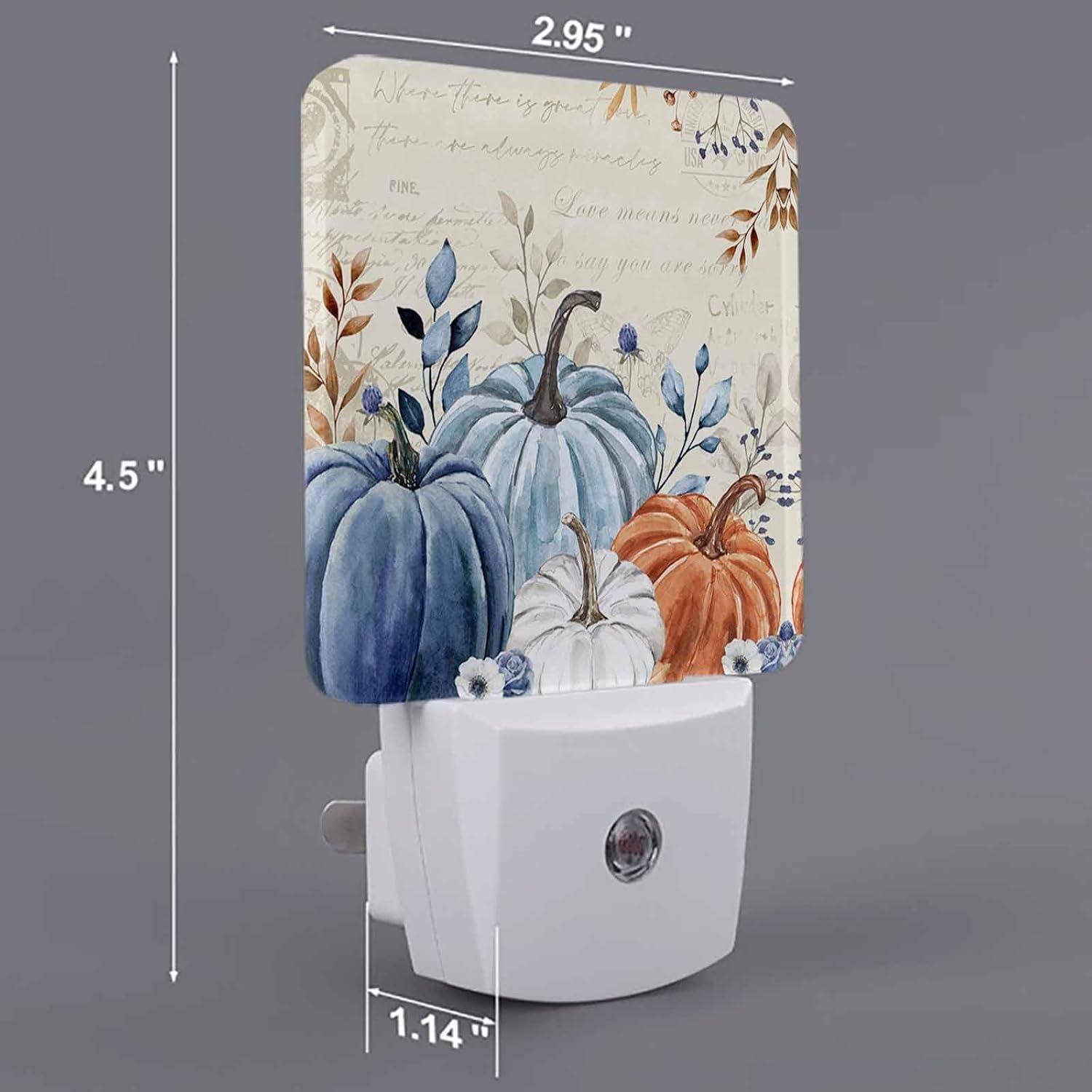 Luz Nocturna LED Calabaza Azul con Sensor Automático - Home L6