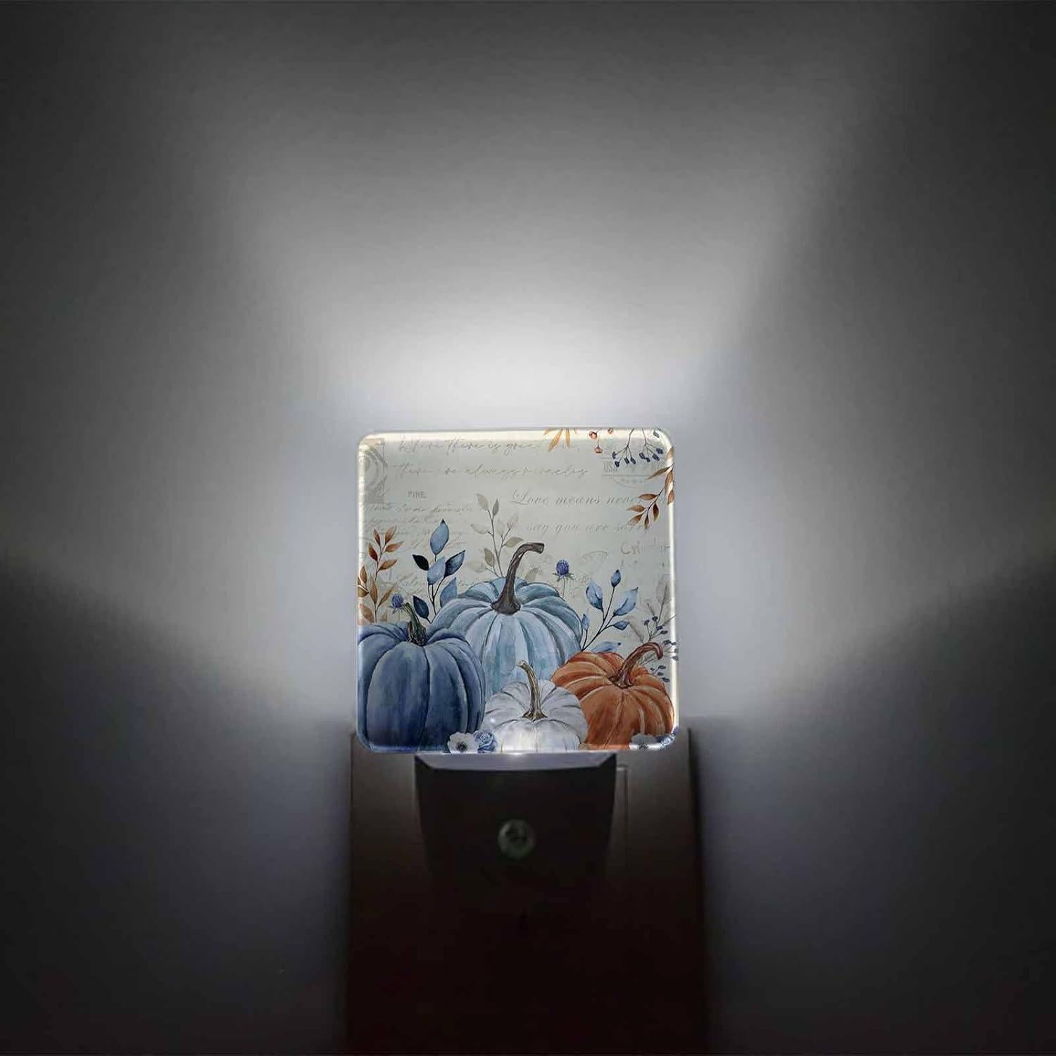 Luz Nocturna LED Calabaza Azul con Sensor Automático - Home L6