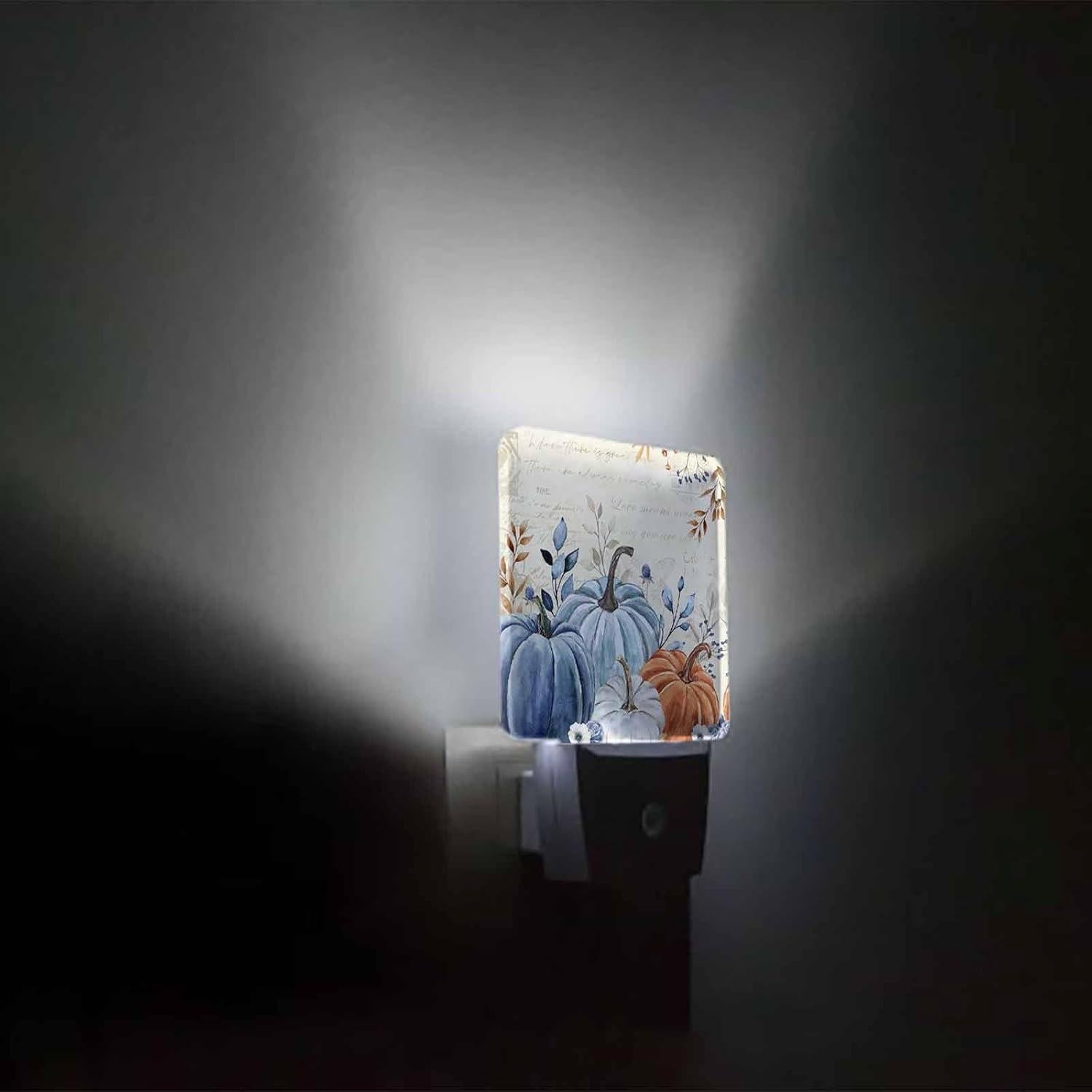 Luz Nocturna LED Calabaza Azul con Sensor Automático - Home L6