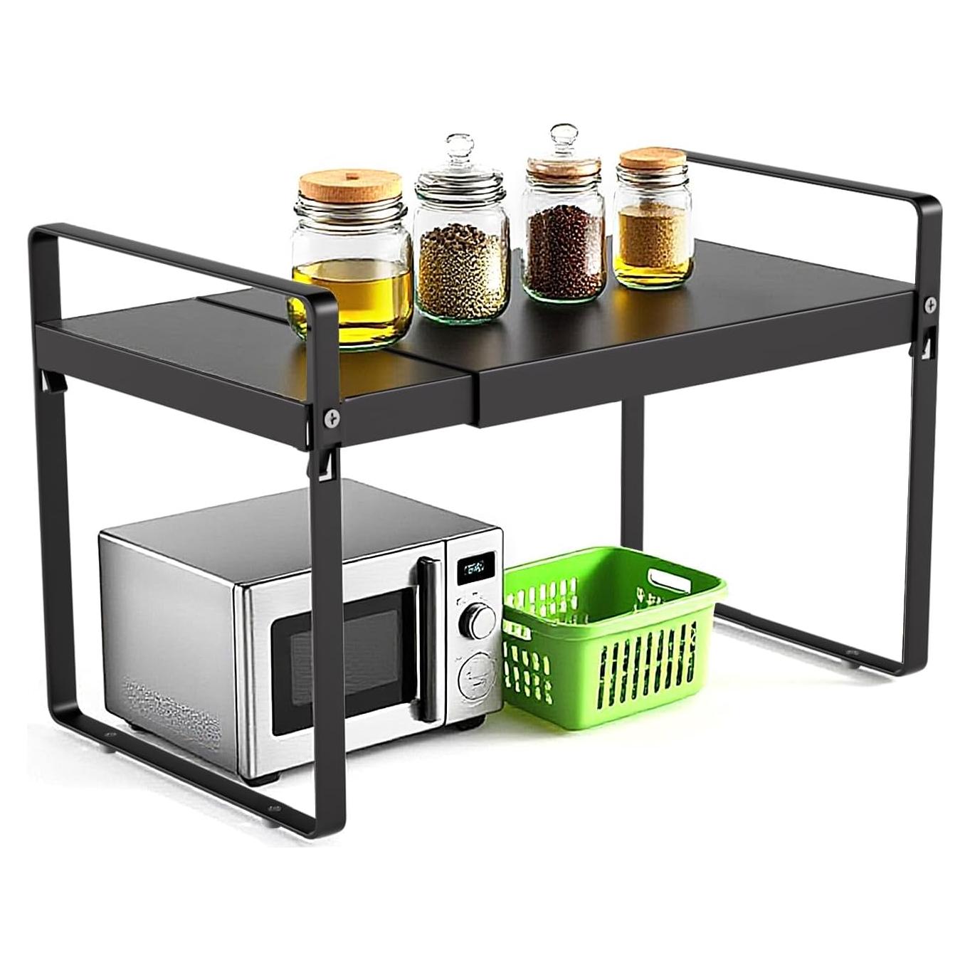 Organizador de Estante Expandible GZQIUYI 35-63 cm Negro