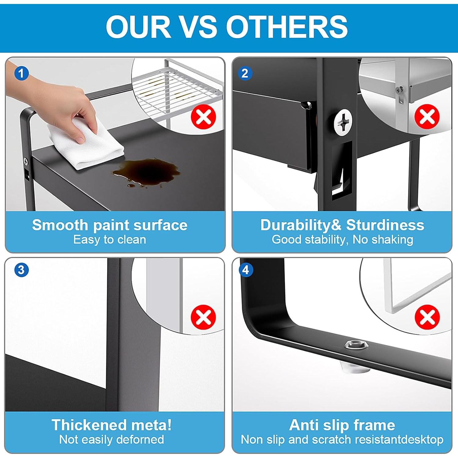 Organizador de Estante Expandible GZQIUYI 35-63 cm Negro