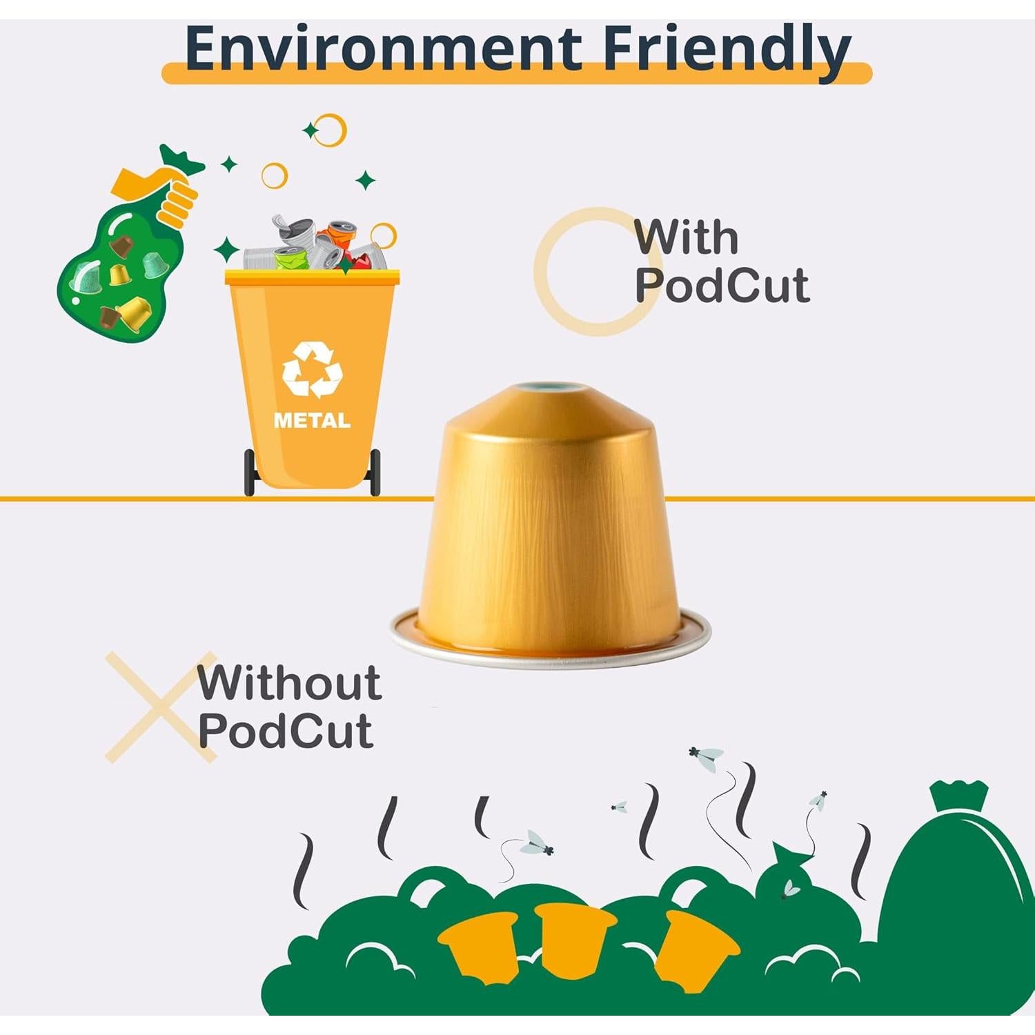 Reciclador de Cápsulas de Café PodCut Azul Ecológico Compacto