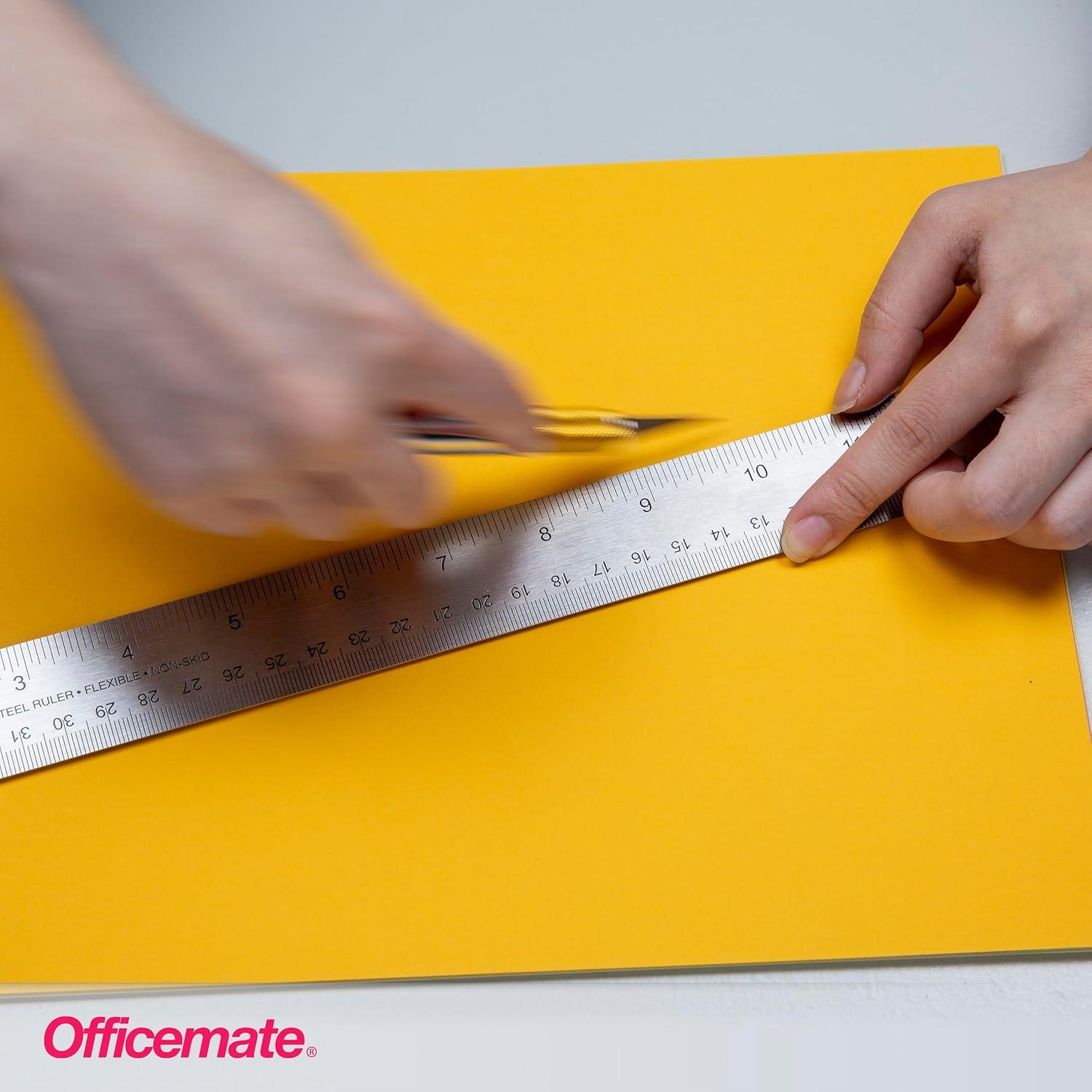 Regla de Metal Inoxidable Officemate 38.1 cm Paquete de 12