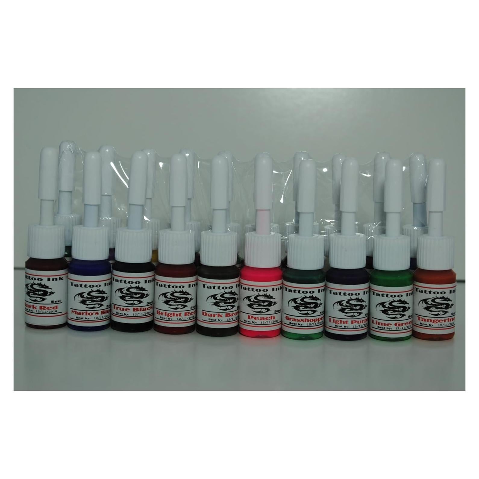Set de Tinta para Tatuajes Premium One Tattoo World 20 Colores 5ml