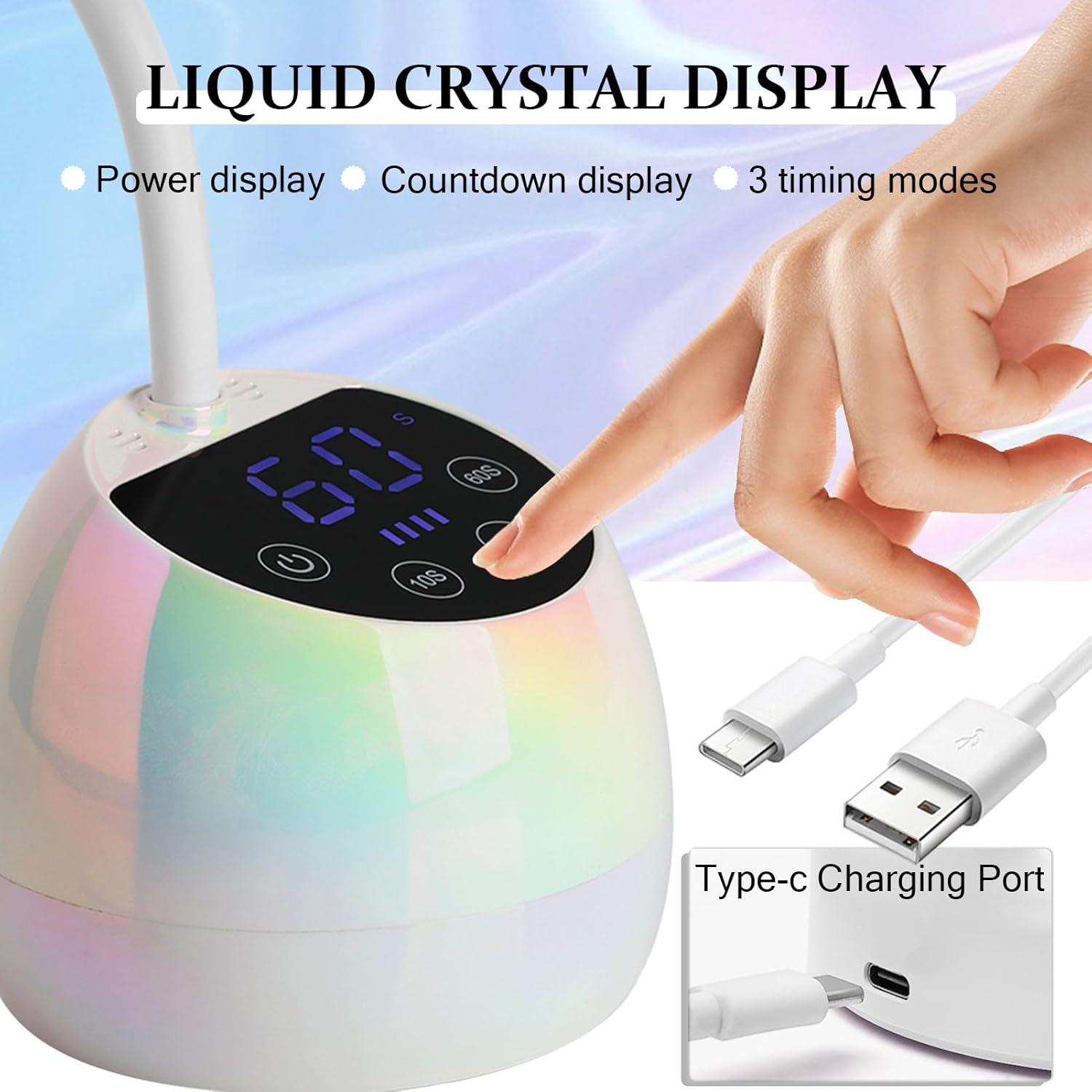 Lámpara UV LED PHAIN 36W Inalámbrica con Sensor y Temporizador