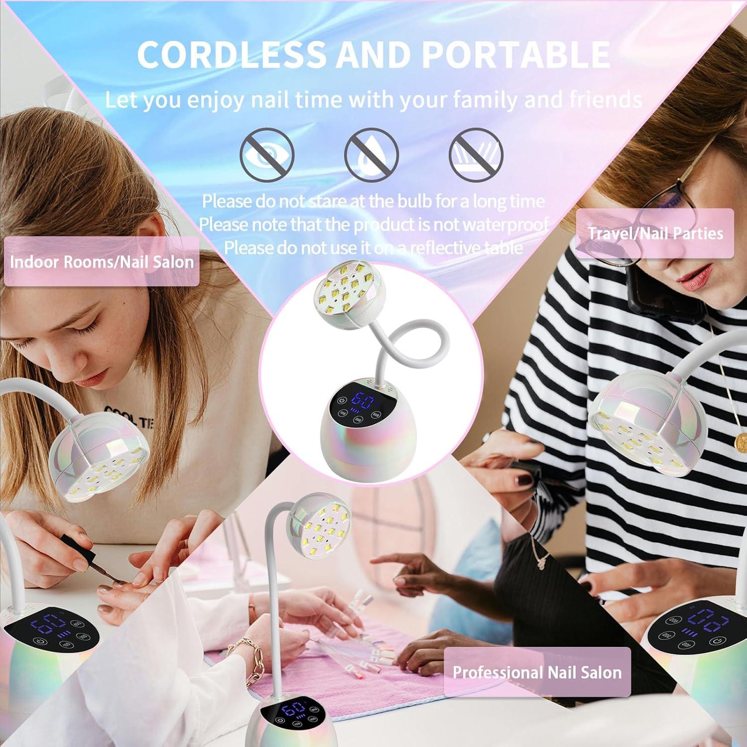 Lámpara UV LED PHAIN 36W Inalámbrica con Sensor y Temporizador