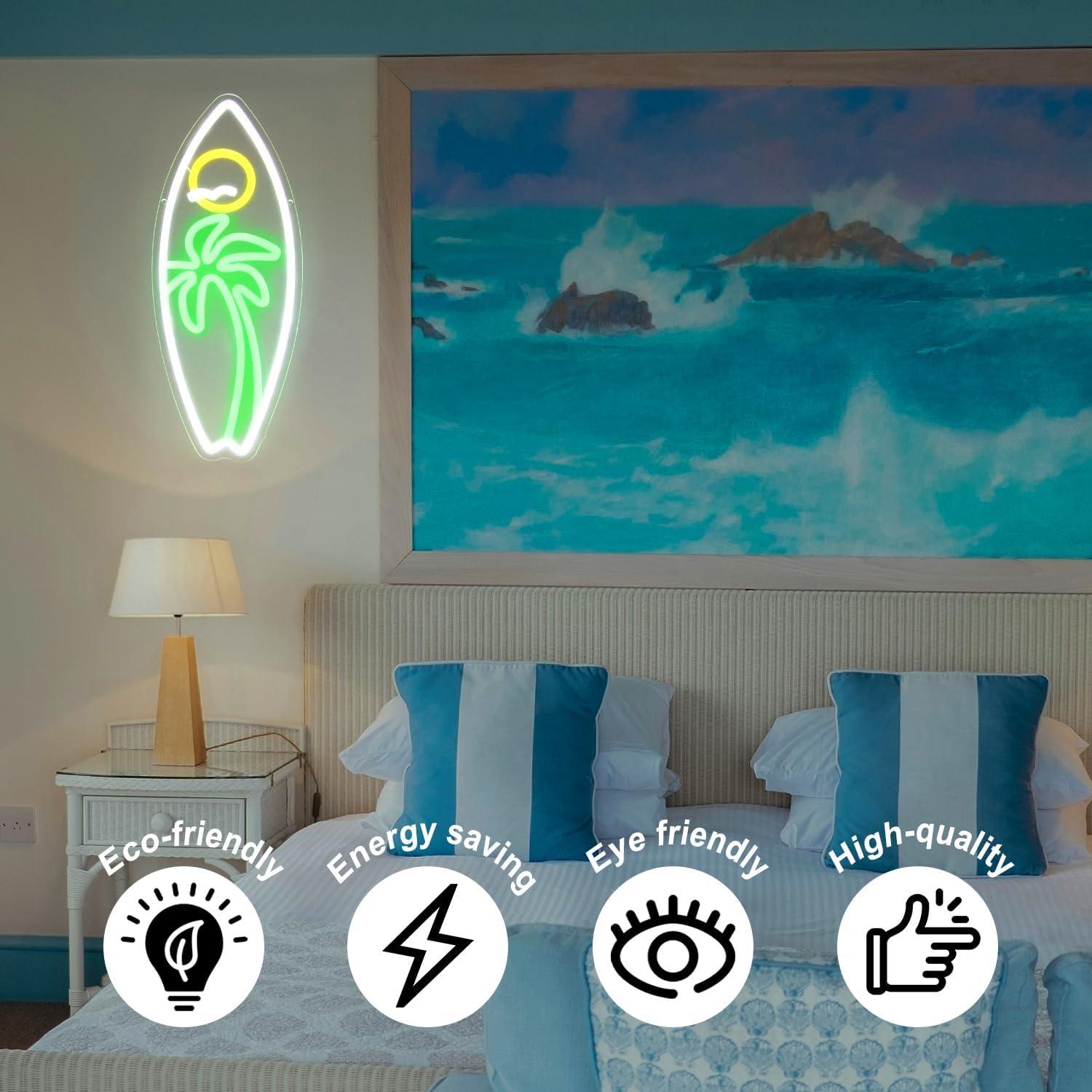 Luz de Neón Tabla de Surf Kullneon 42x17 cm Regulable