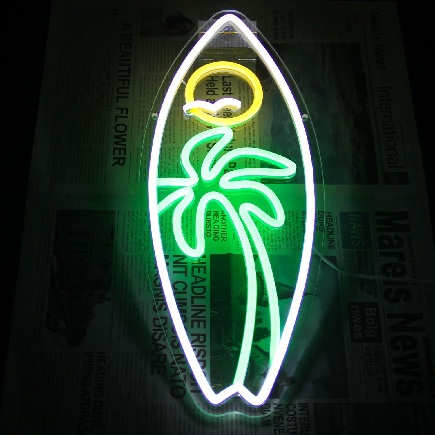 Luz de Neón Tabla de Surf Kullneon 42x17 cm Regulable