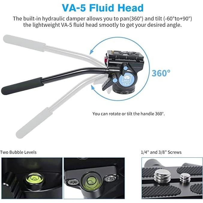 Monopie Profesional SIRUI P-424FL de Fibra de Carbono 198 cm