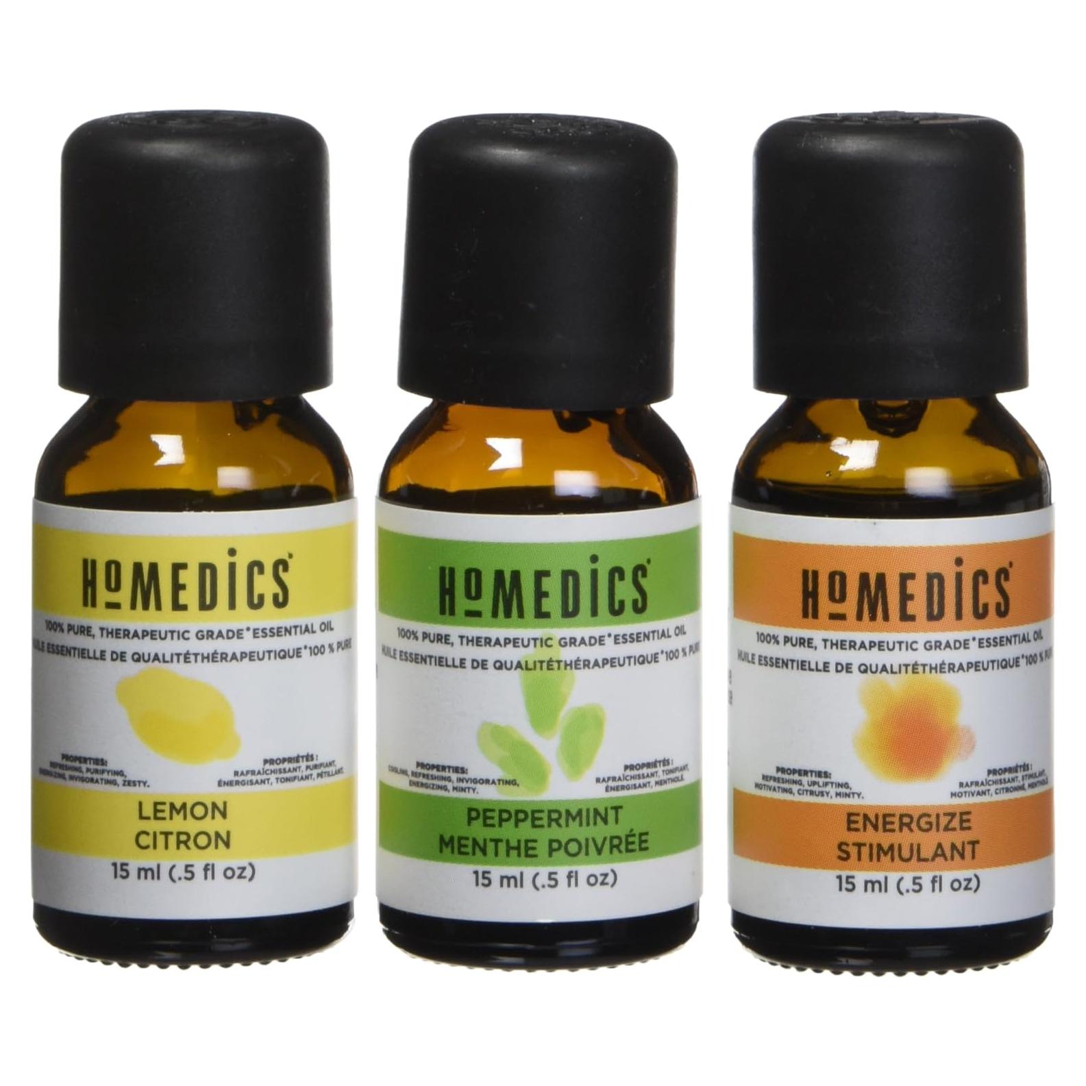 Set de Aceites Esenciales HoMedics 15ml Energía - 3 Piezas