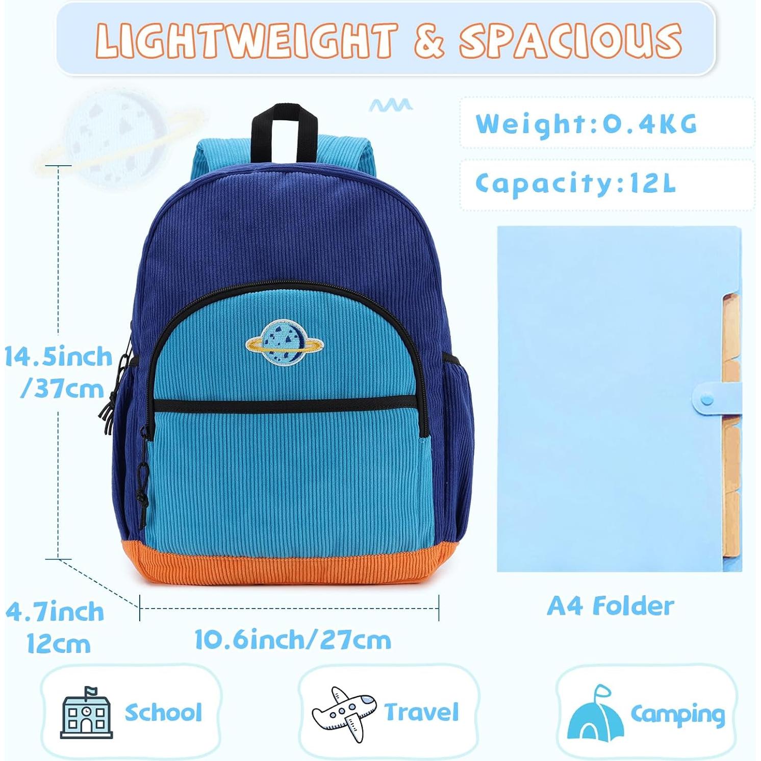 Mochila Infantil Kasqo Azul 12L para Niños 4-7 Años