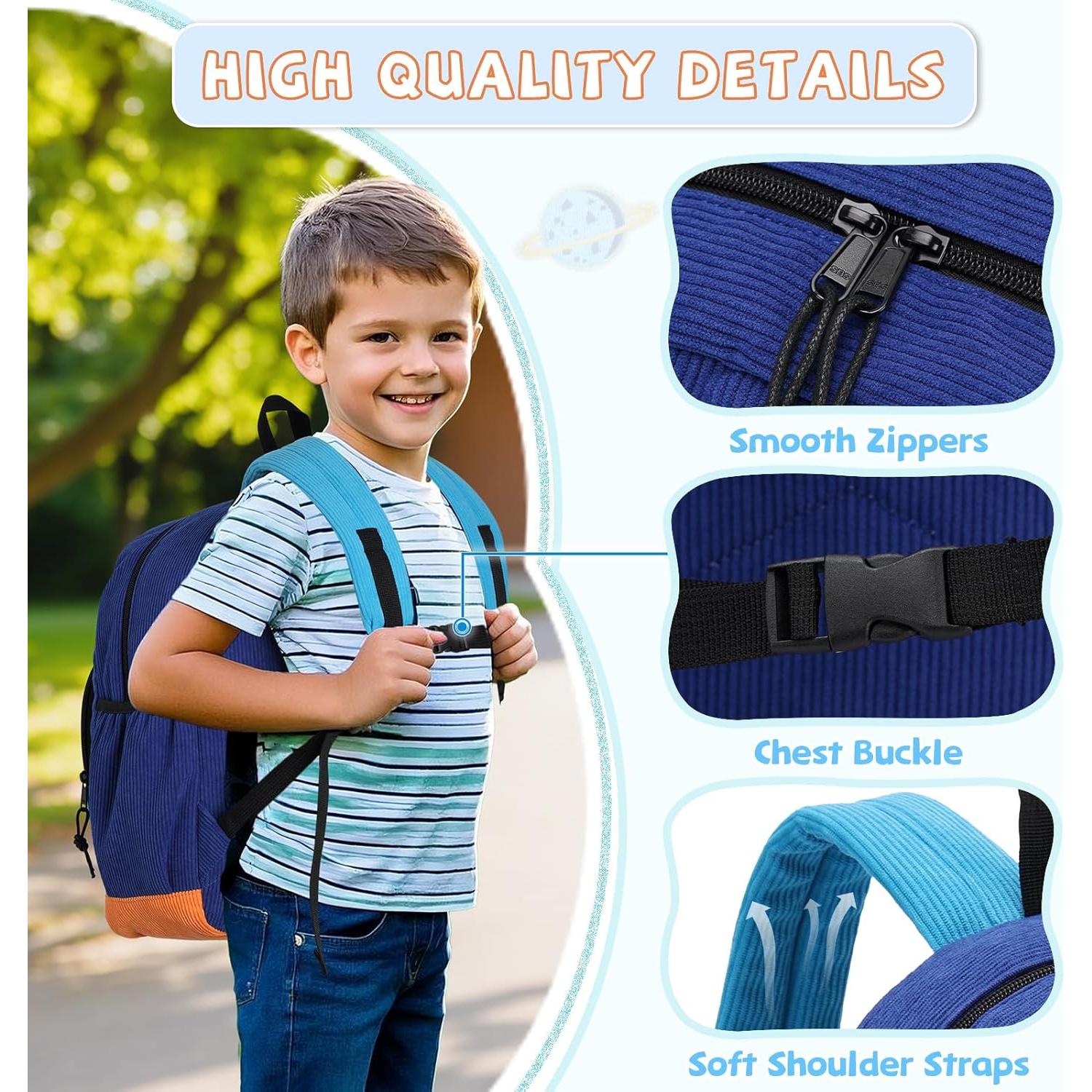 Mochila Infantil Kasqo Azul 12L para Niños 4-7 Años