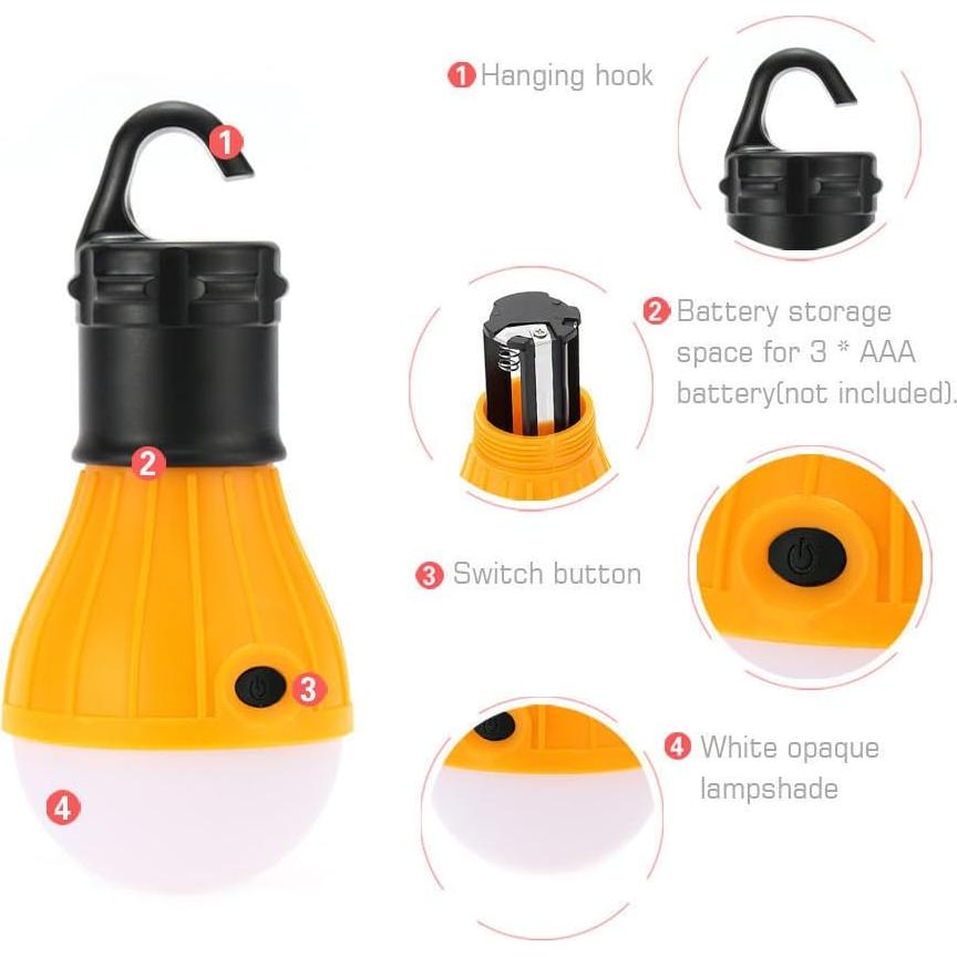 Lámpara de Camping LED BlueSunshine 4 PCS 150 Lúmenes