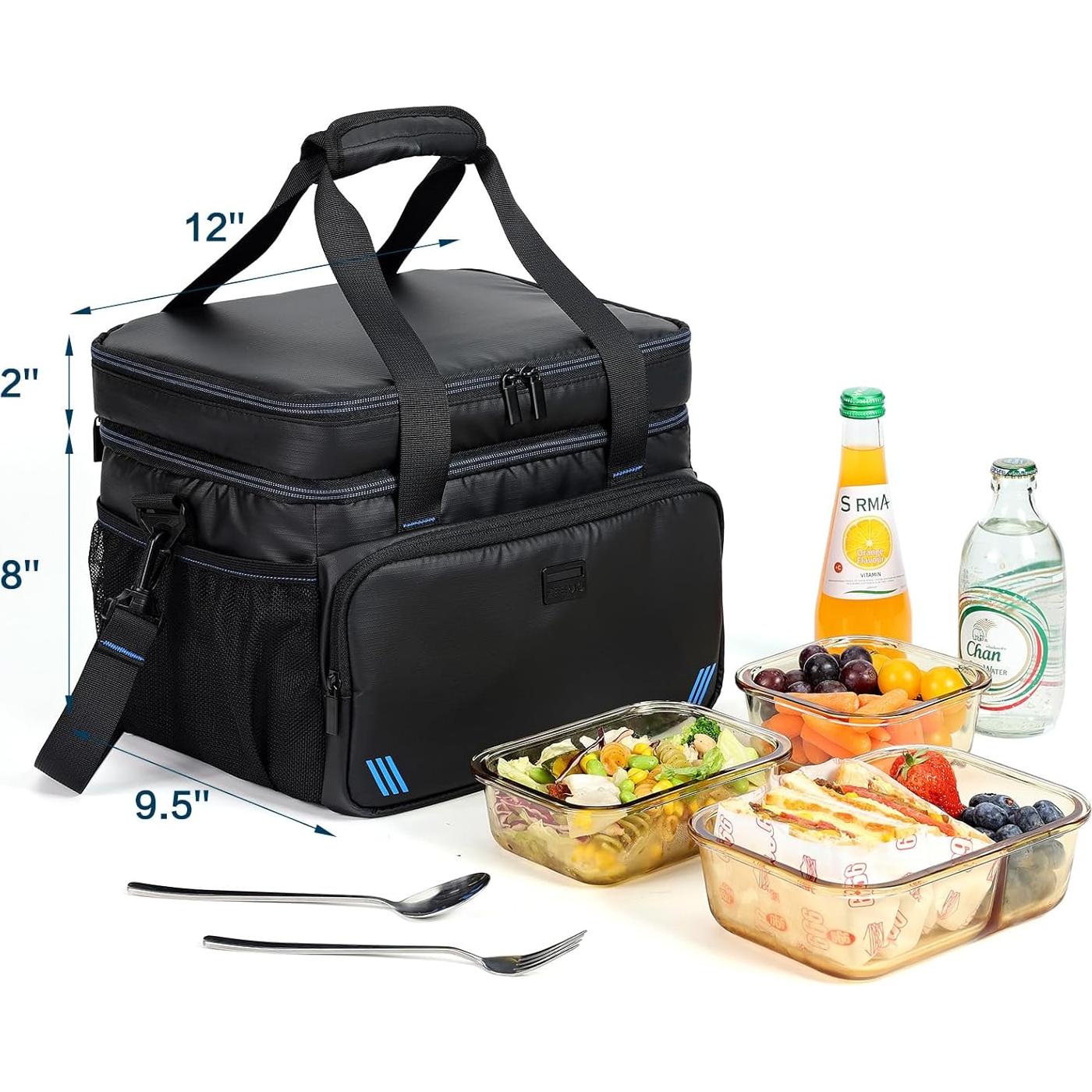 Bolsa Térmica ZEEMO 19L Aislada Impermeable Plegable Negra