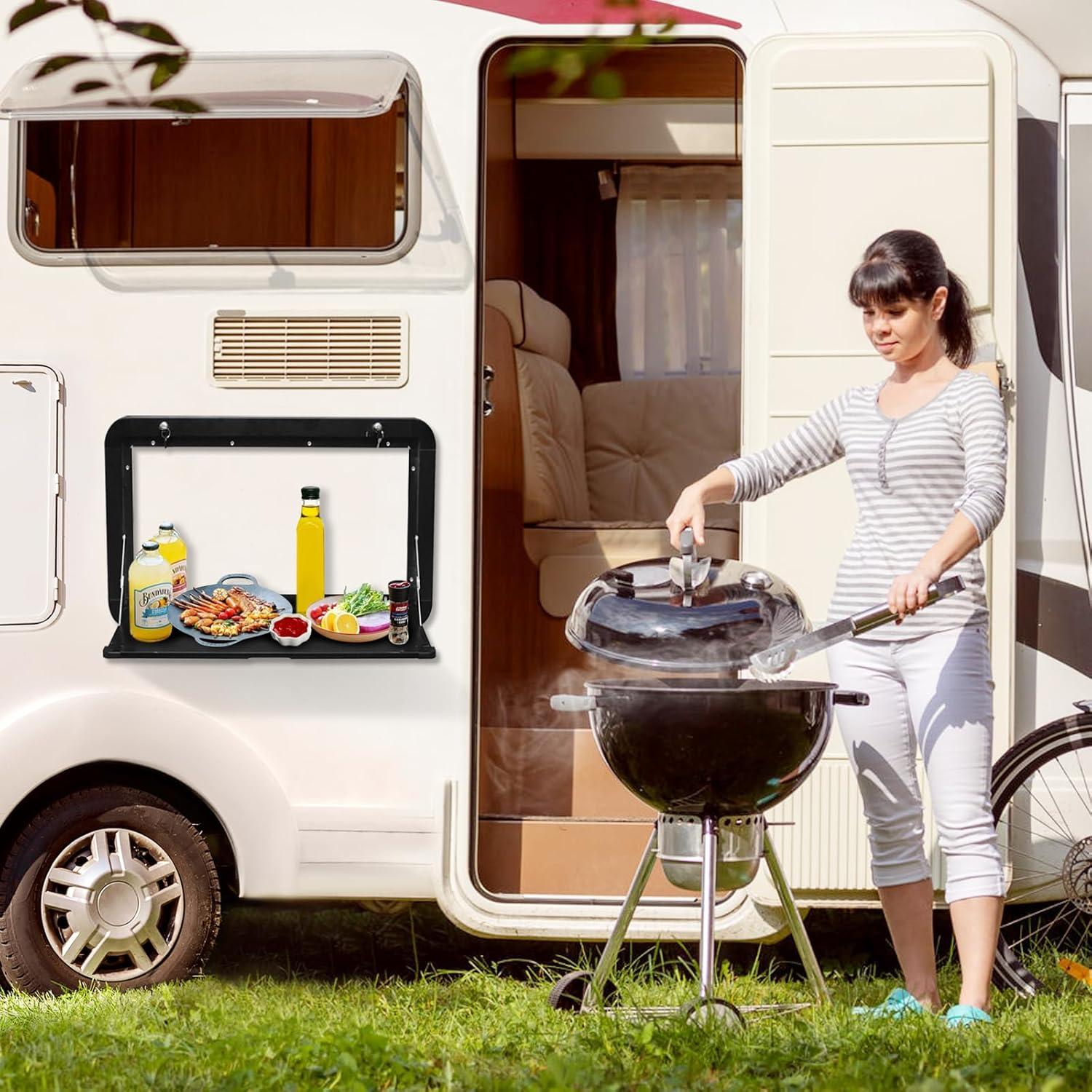 Mesa Plegable de Comedor HWHongRV 80x45 cm para RV y Furgonetas