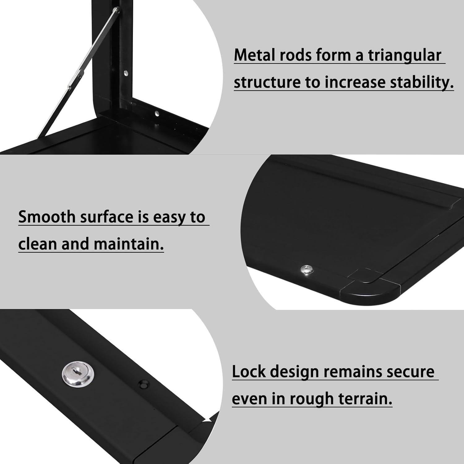 Mesa Plegable de Comedor HWHongRV 80x45 cm para RV y Furgonetas