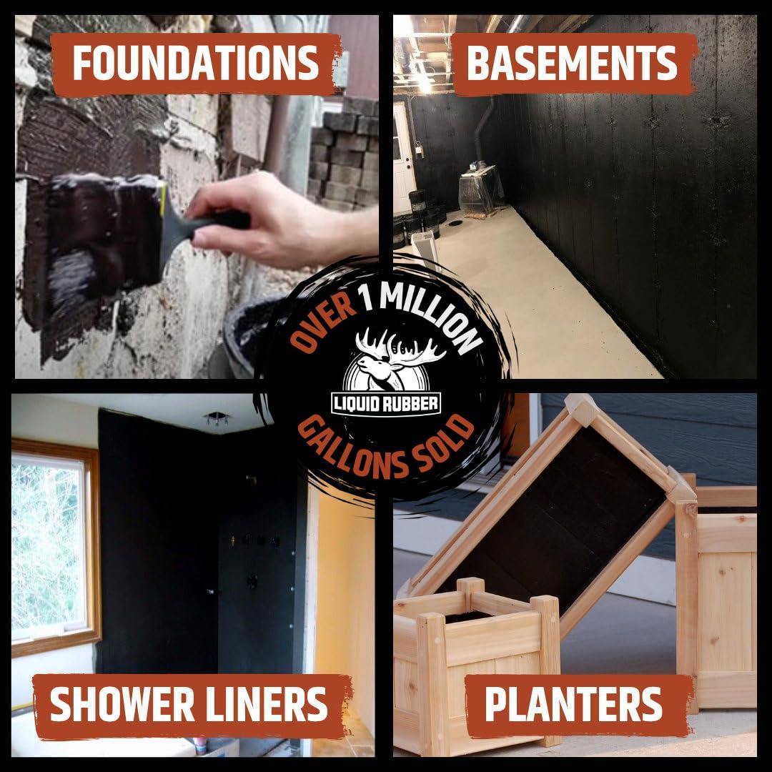 Sellador de Goma Líquida para Sótano y Fundación 1 Galón Negro