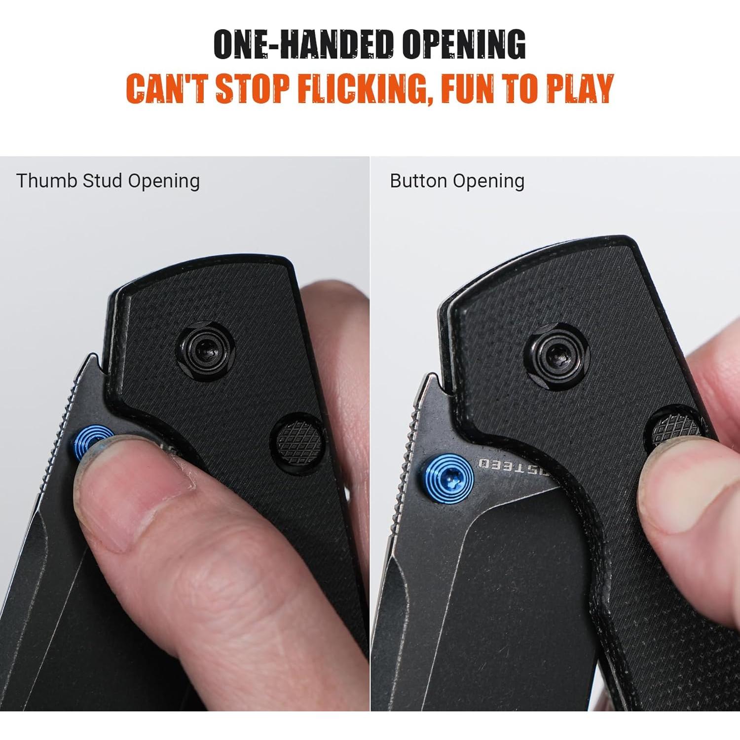 Cuchillo EDC Vosteed Raccoon Bowie 8.26 cm Acero 14C28N