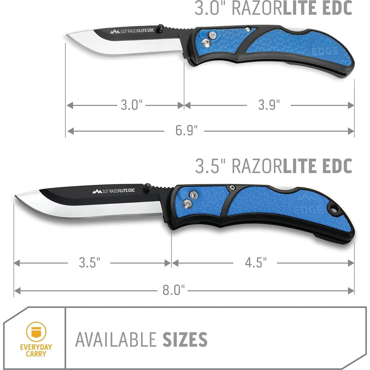 Cuchillo Plegable Outdoor Edge RazorLite EDC 7.6 cm Azul