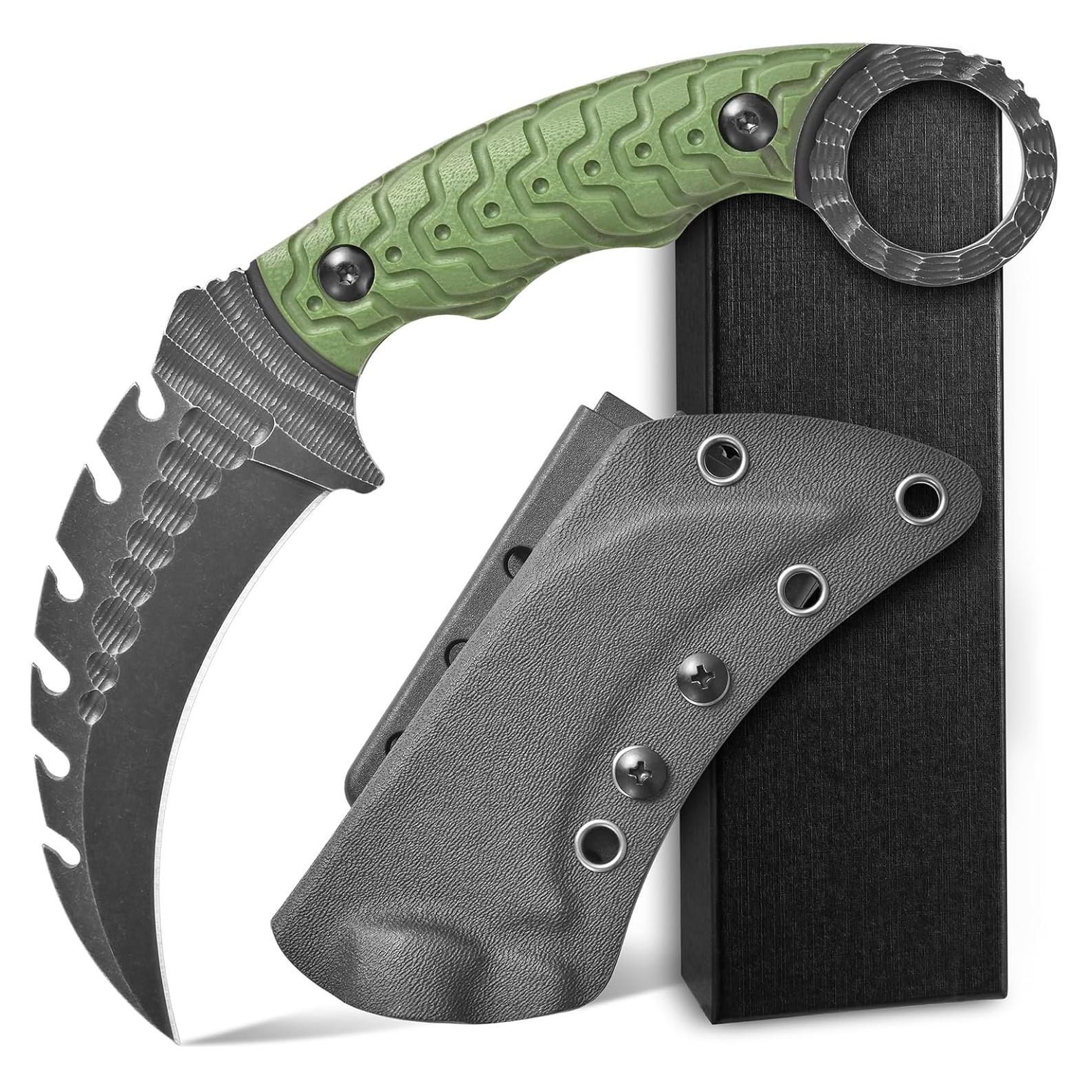 Cuchillo Fijo Canku C1110 Acero D2 Mango G10 Verde Militar
