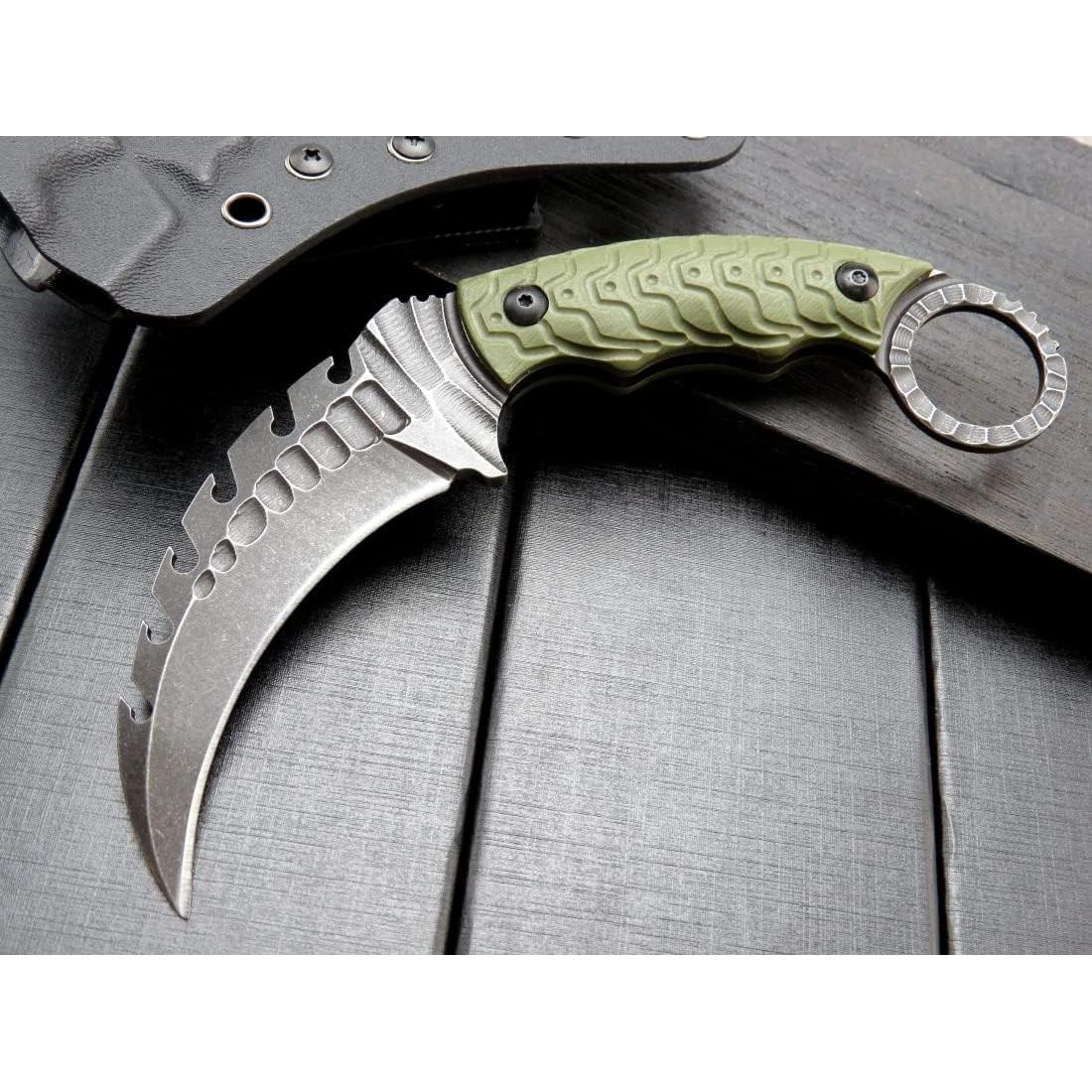 Cuchillo Fijo Canku C1110 Acero D2 Mango G10 Verde Militar