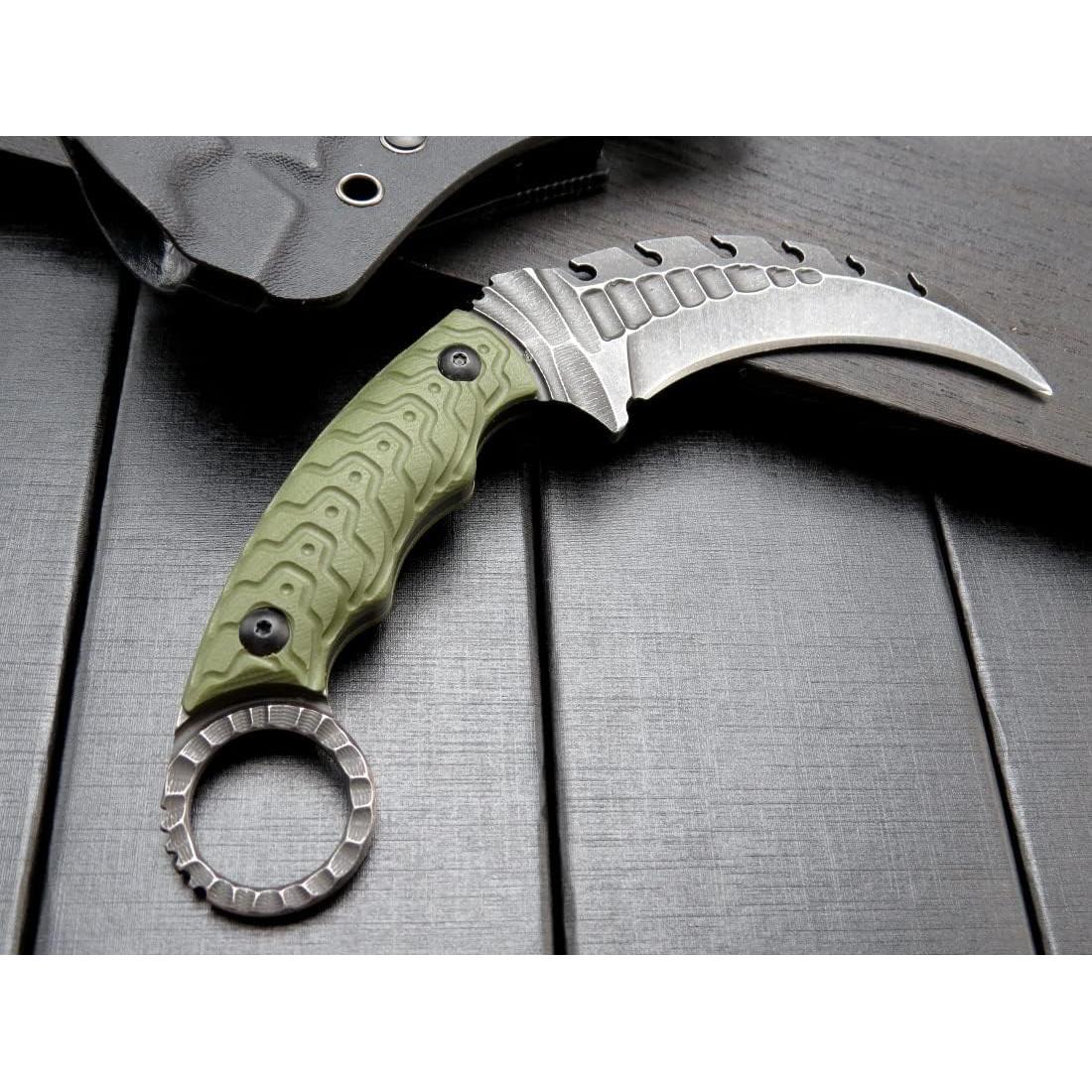 Cuchillo Fijo Canku C1110 Acero D2 Mango G10 Verde Militar