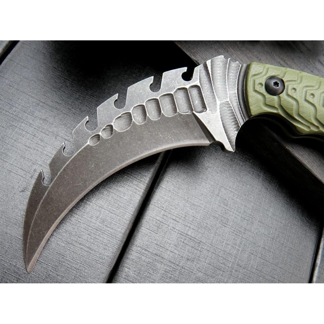 Cuchillo Fijo Canku C1110 Acero D2 Mango G10 Verde Militar