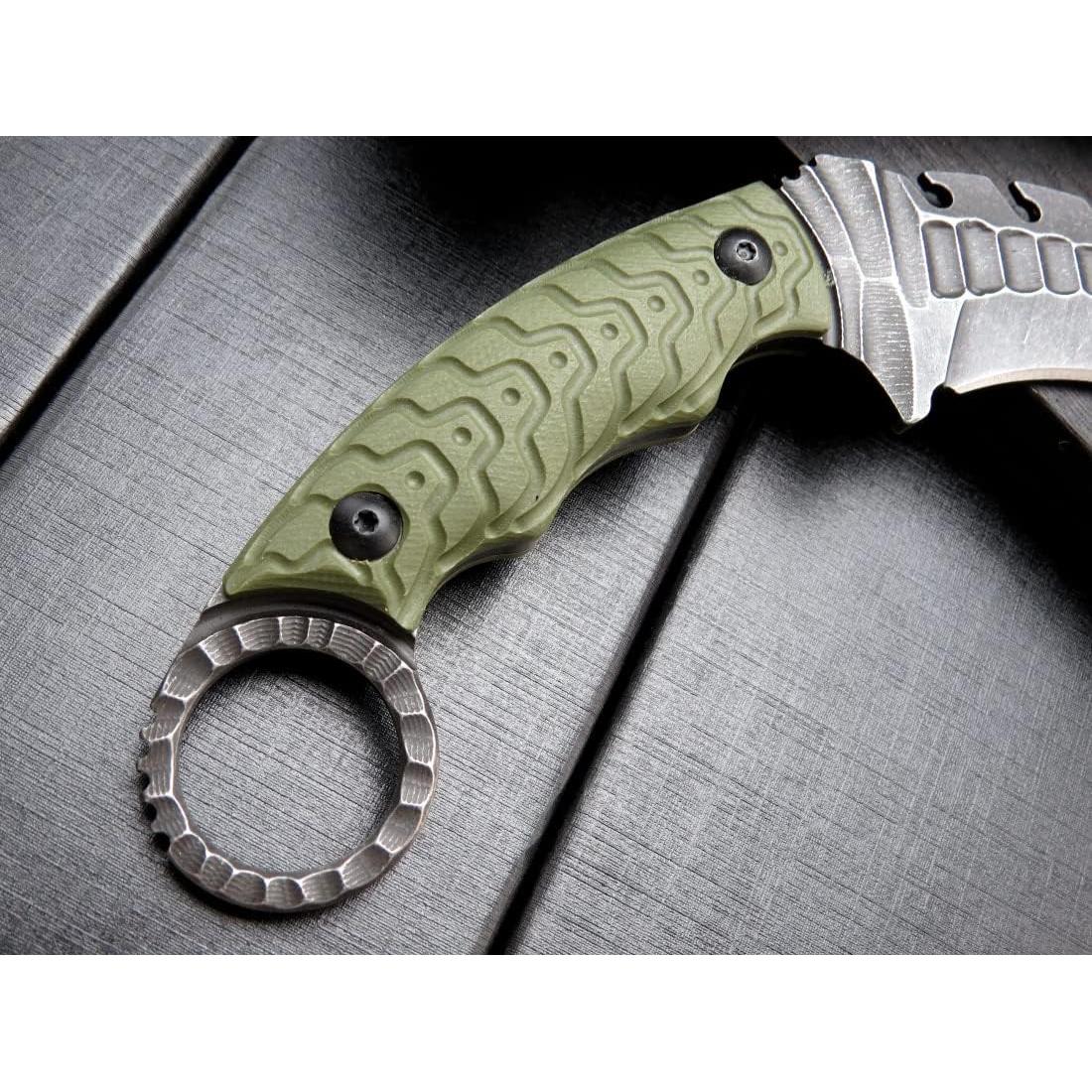 Cuchillo Fijo Canku C1110 Acero D2 Mango G10 Verde Militar