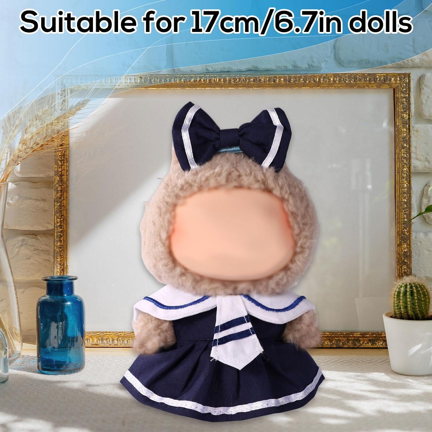 Conjunto de Ropa para Muñecas Lyreh Terciopelo Marino 17cm