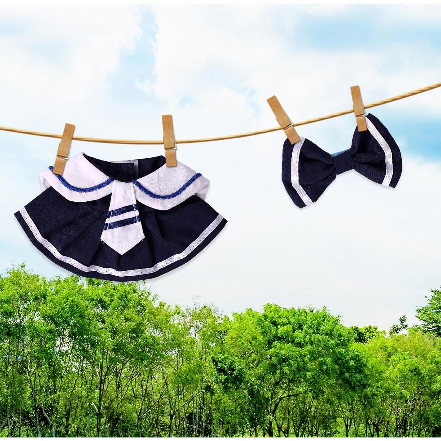 Conjunto de Ropa para Muñecas Lyreh Terciopelo Marino 17cm