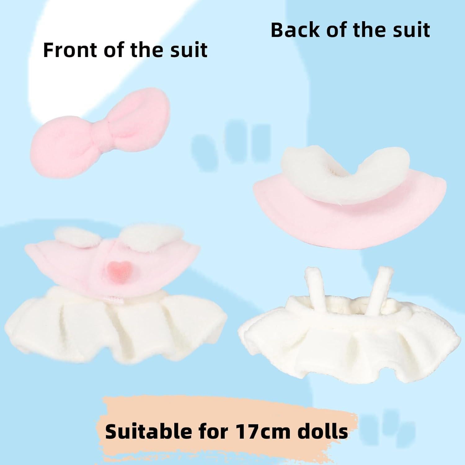 Conjunto de Ropa para Muñecas 17cm - 3 Piezas Rosa Premium