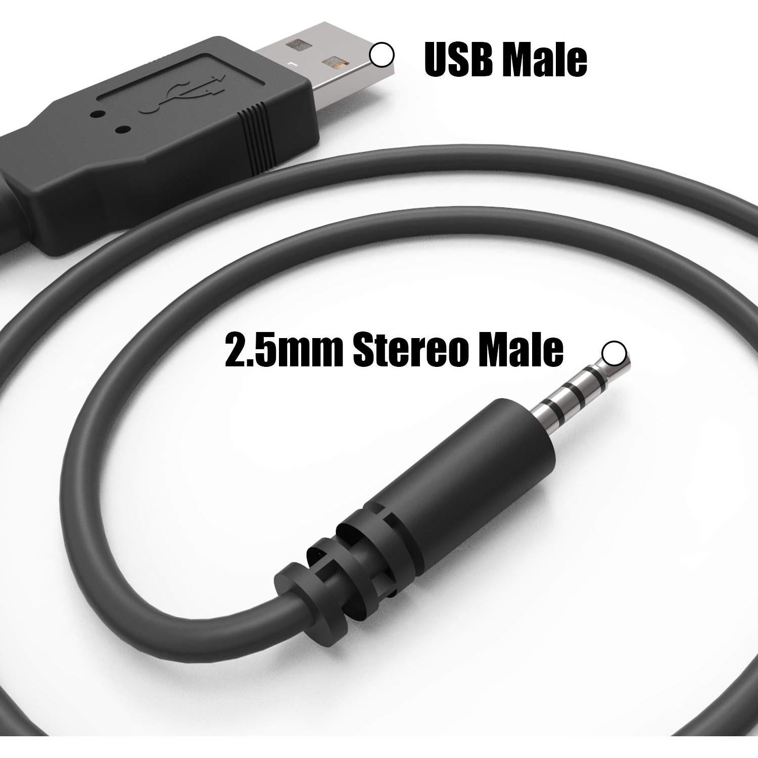 Cable USB a 2.5mm Ancable para Auriculares JBL 1m