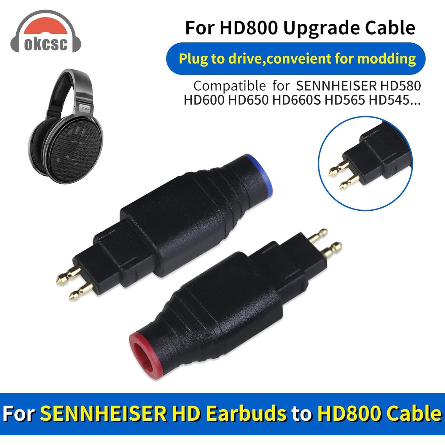 Adaptador de Auriculares OKCSC HD650 Macho a HD800 Hembra
