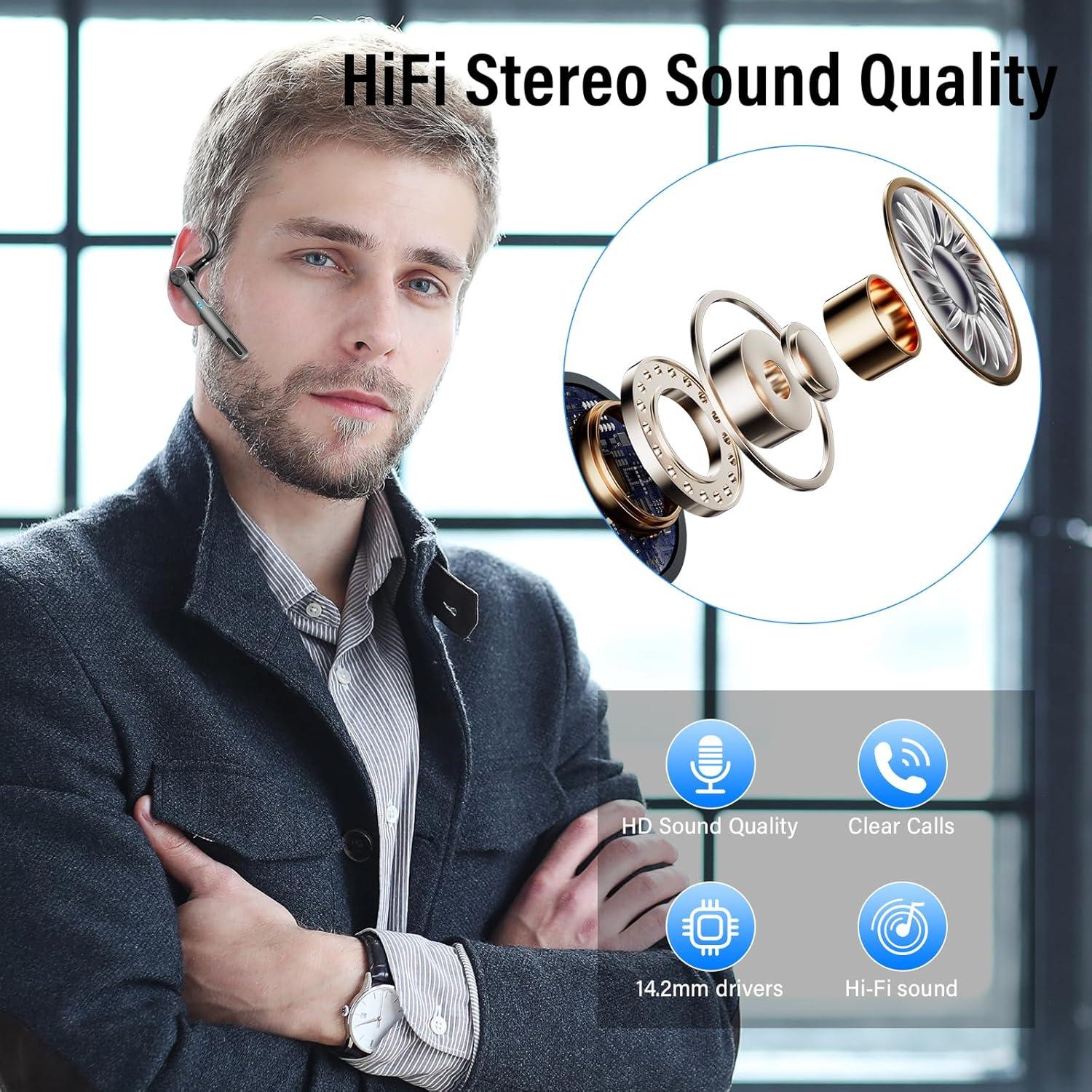 Auricular Bluetooth Qecnato G2 Inalámbrico con Micrófono 60H