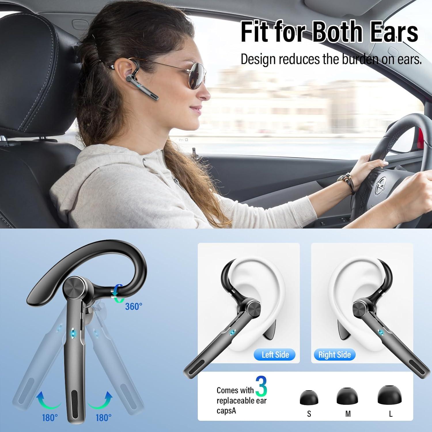 Auricular Bluetooth Qecnato G2 Inalámbrico con Micrófono 60H