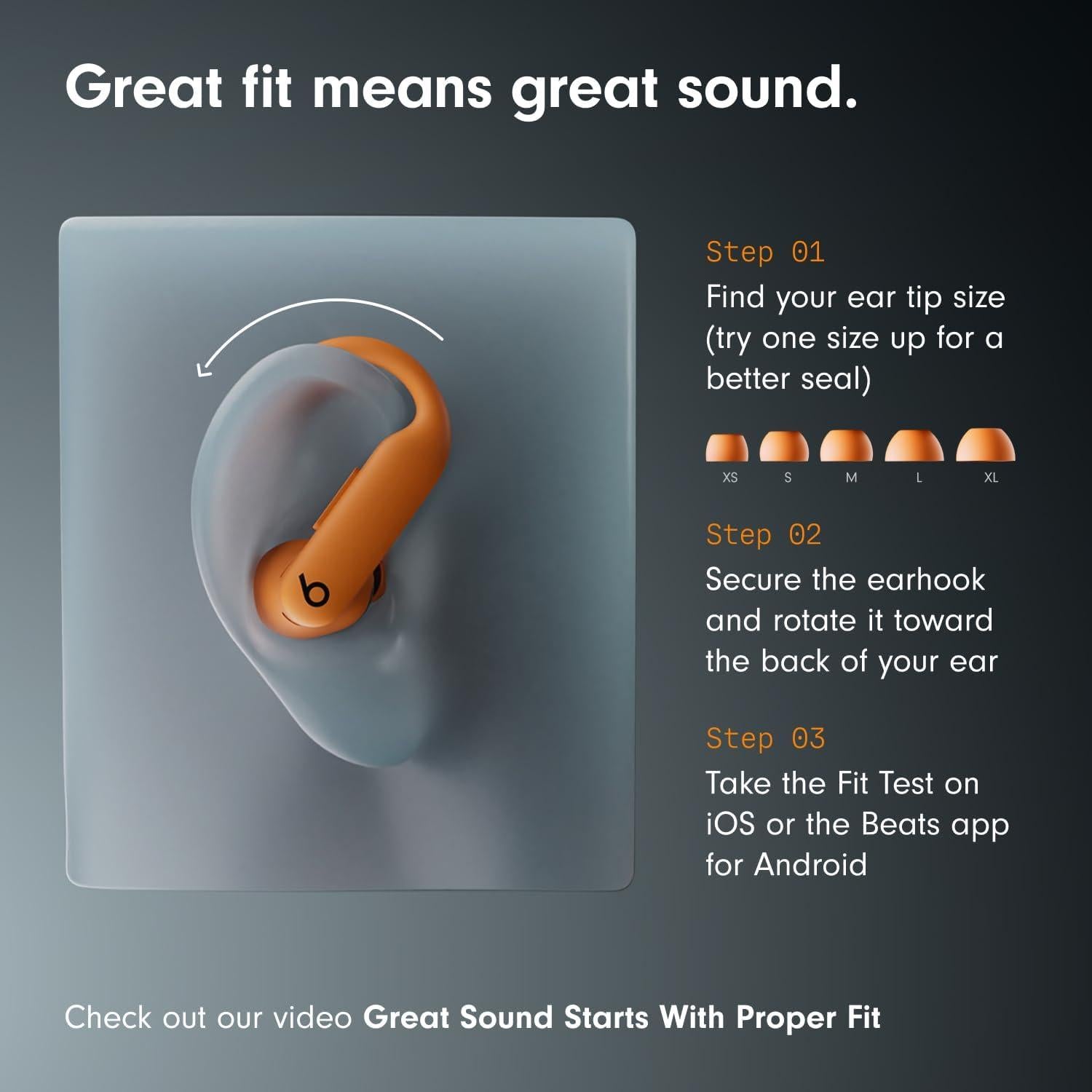 Auriculares Inalámbricos Beats Powerbeats Pro 2 - ANC, 45H Batería, IPX4, Naranja