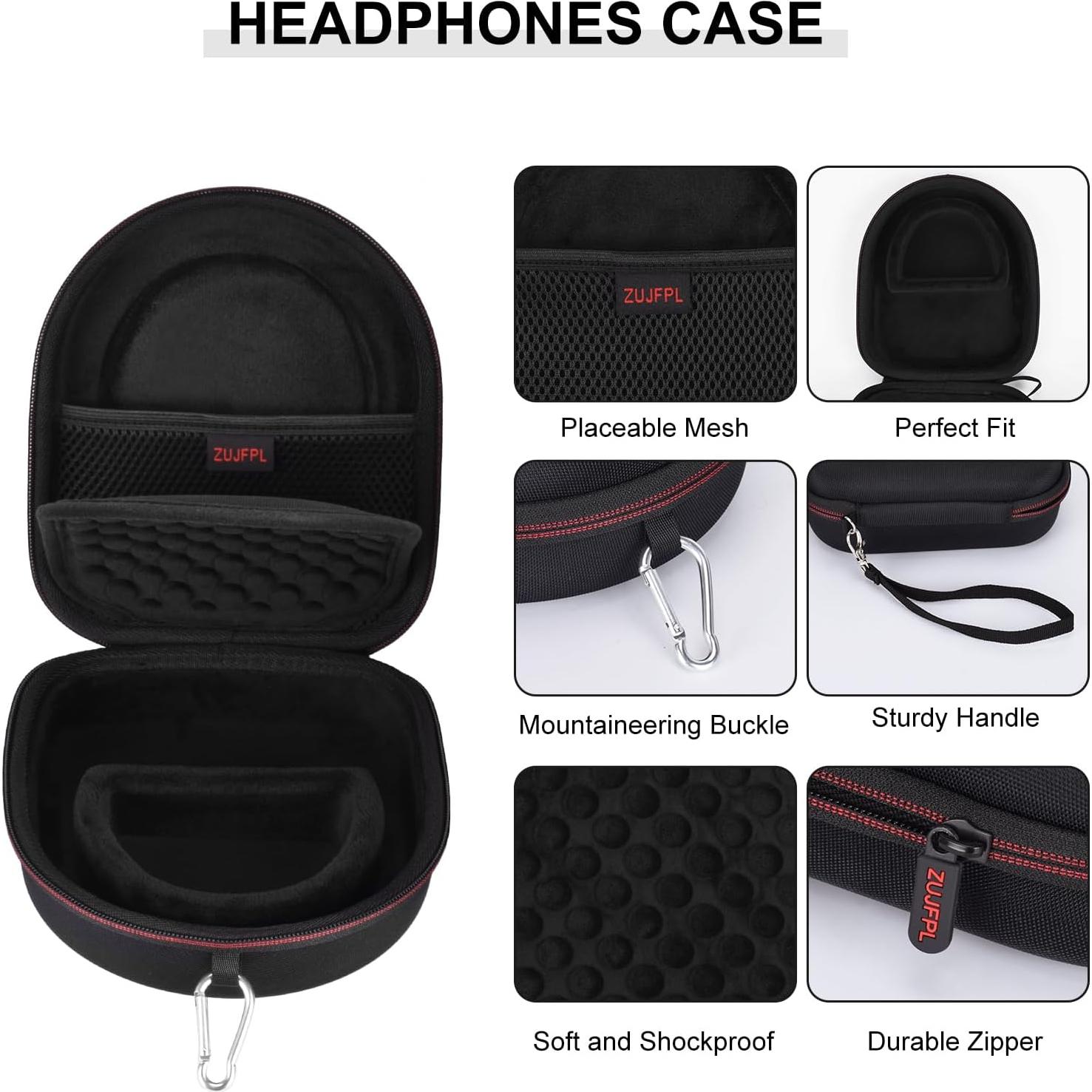 Funda Dura EVA ZUJFPL para Auriculares Inalámbricos Negro