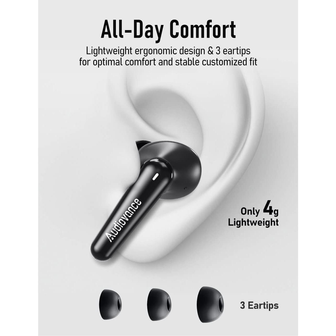 Auriculares Inalámbricos Euphony 301 Bluetooth 5.2 con Cancelación de Ruido