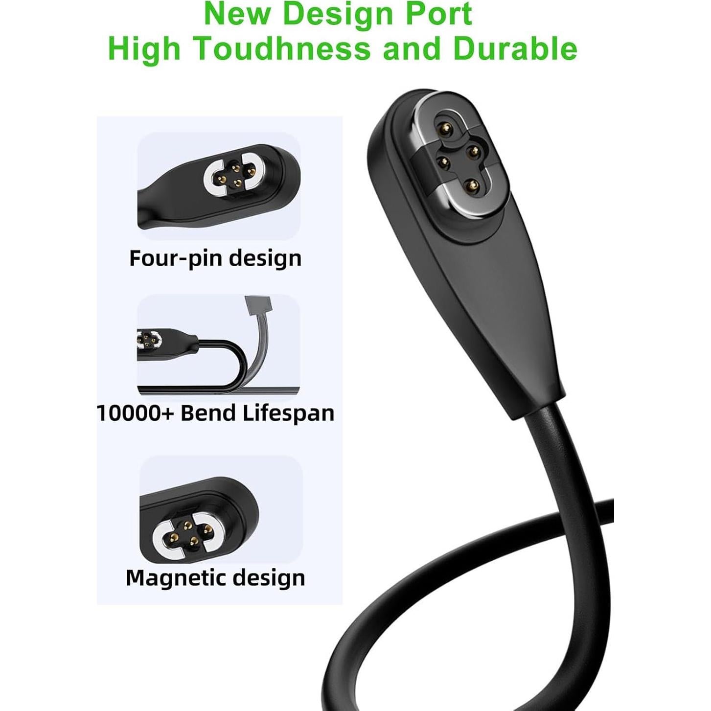 Cable de Carga Magnético 4 Pines para Auriculares Shokz S710 1m