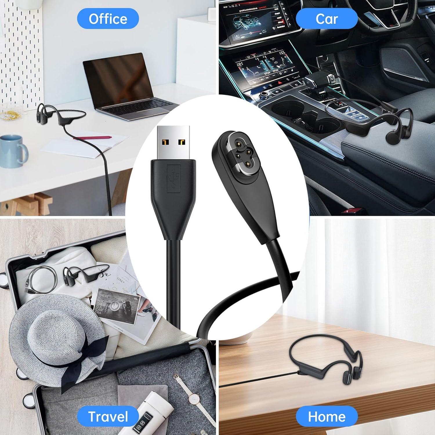 Cable de Carga Magnético 4 Pines para Auriculares Shokz S710 1m