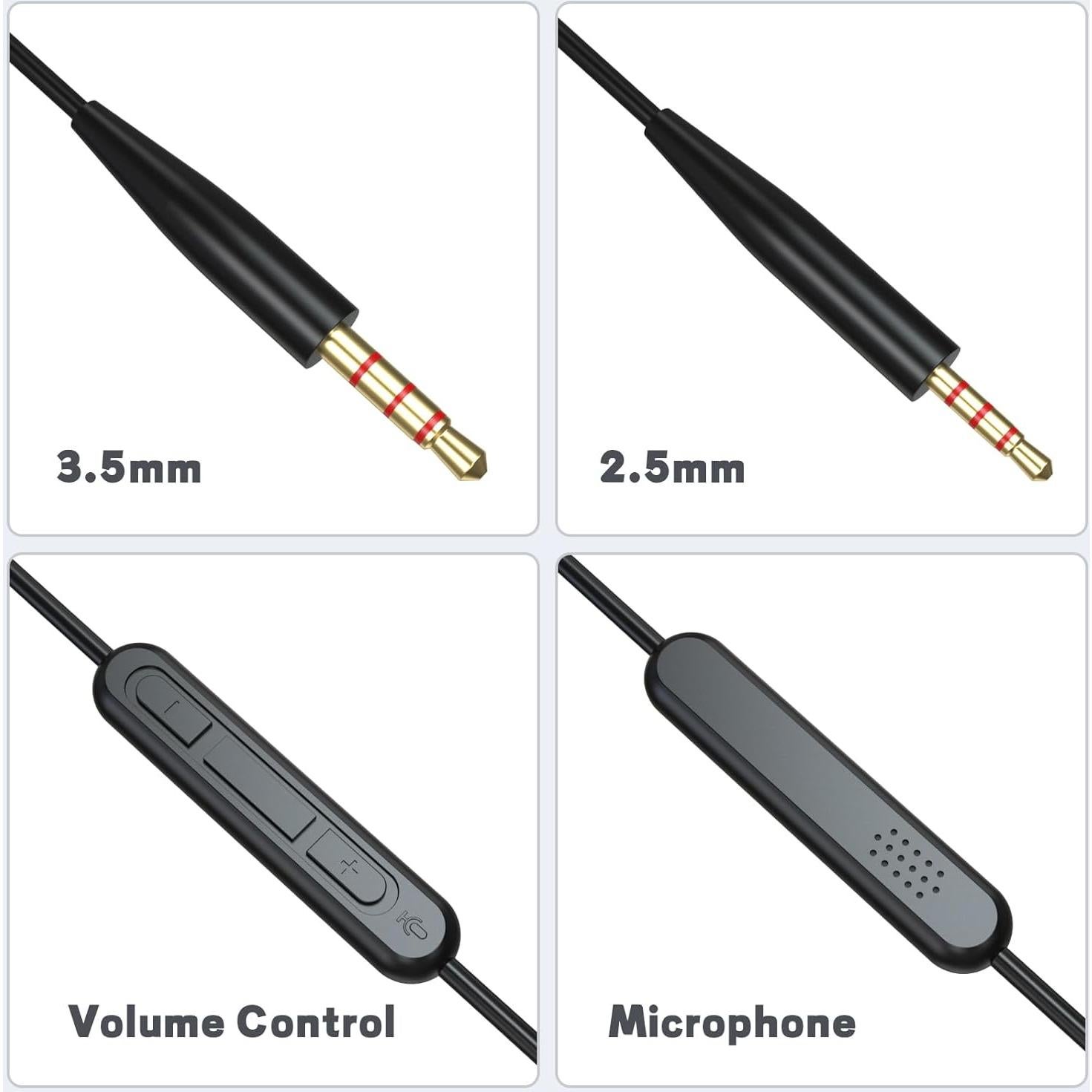 Cable de Audio 3.5mm a 2.5mm Toeasor para Auriculares Bose