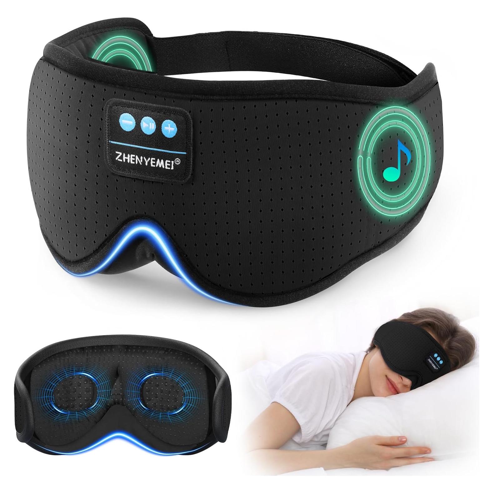 Máscara de Sueño 3D Bluetooth ZHENYEMEI con Auriculares