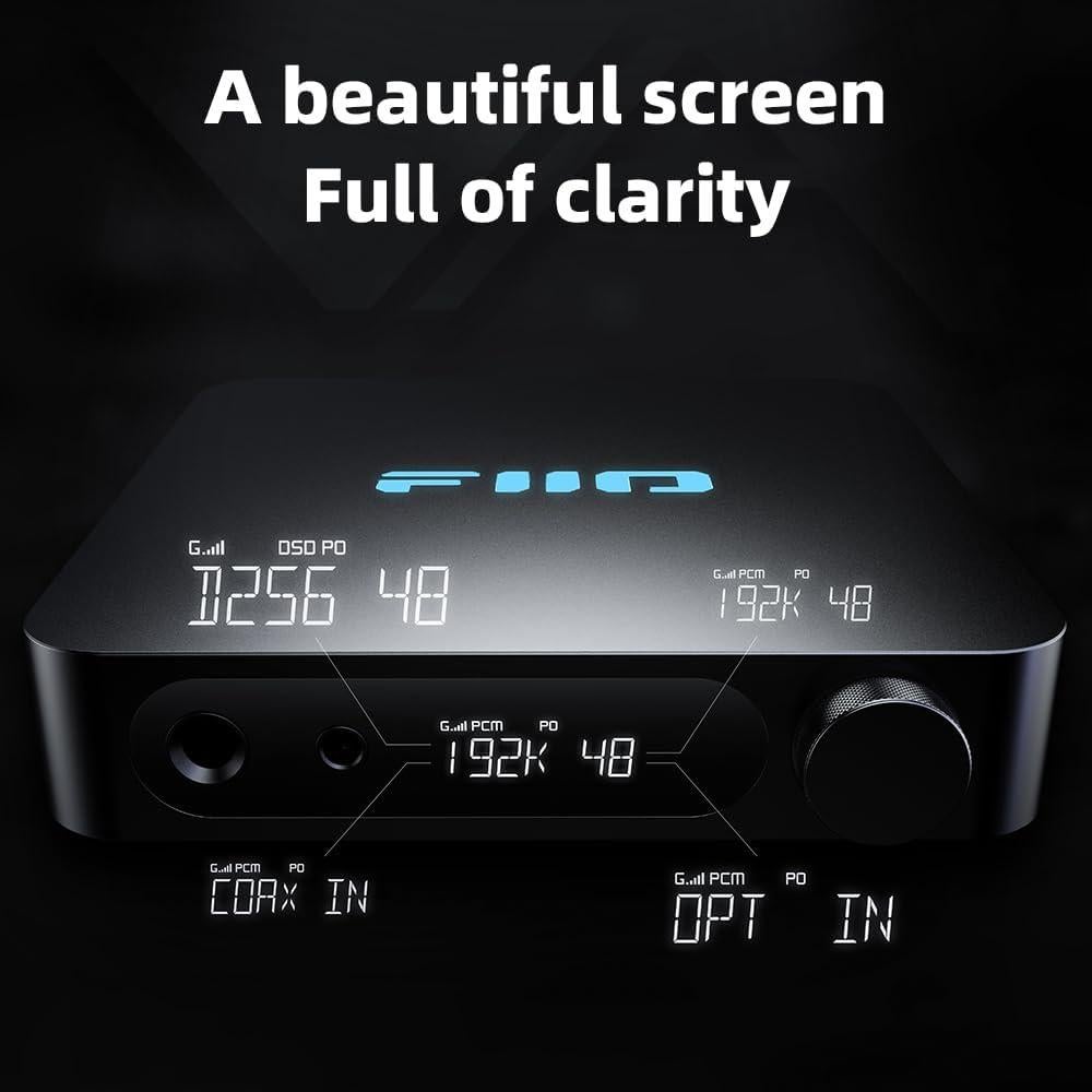 DAC y Amplificador FiiO K11 1400W para Auriculares 384kHz Plata