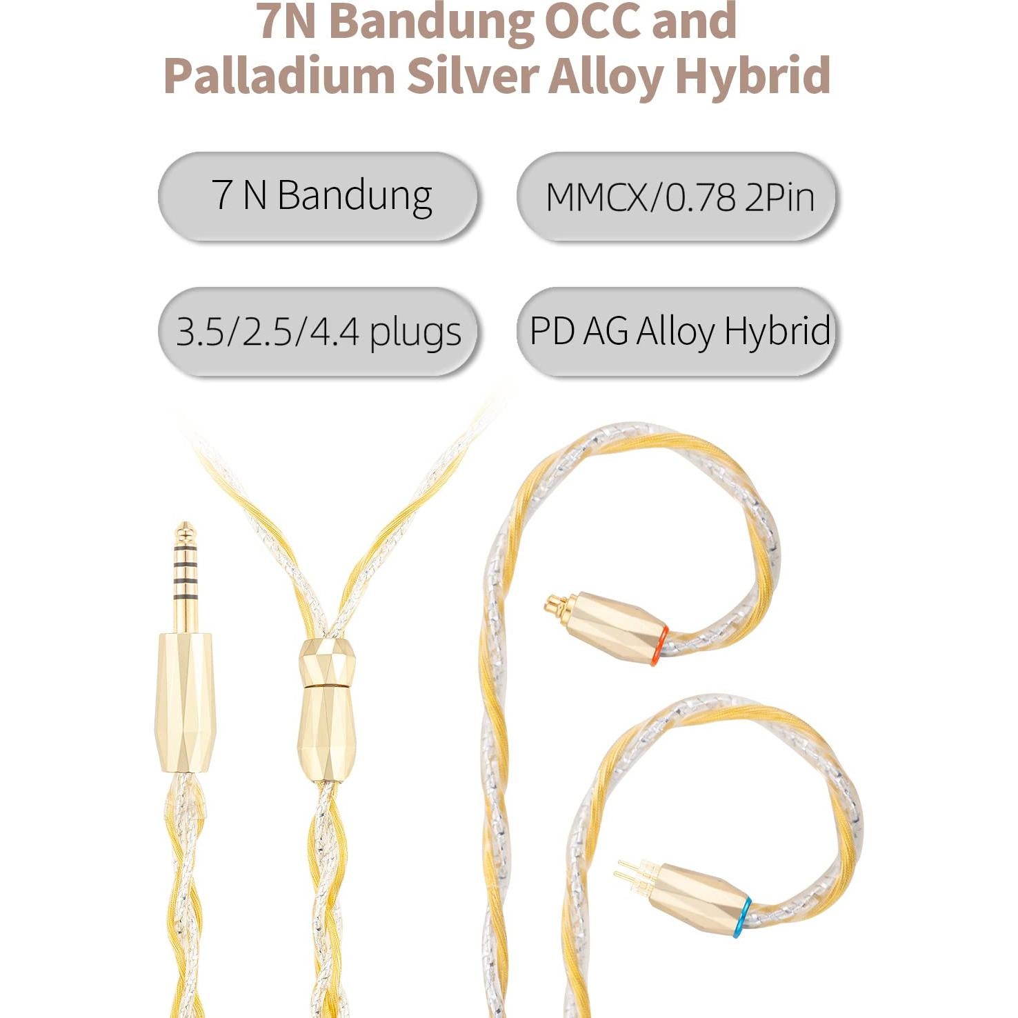 Cable Balanceado SYRNARN SN125K 0.78mm 2Pin 2.5mm Cobre Plata